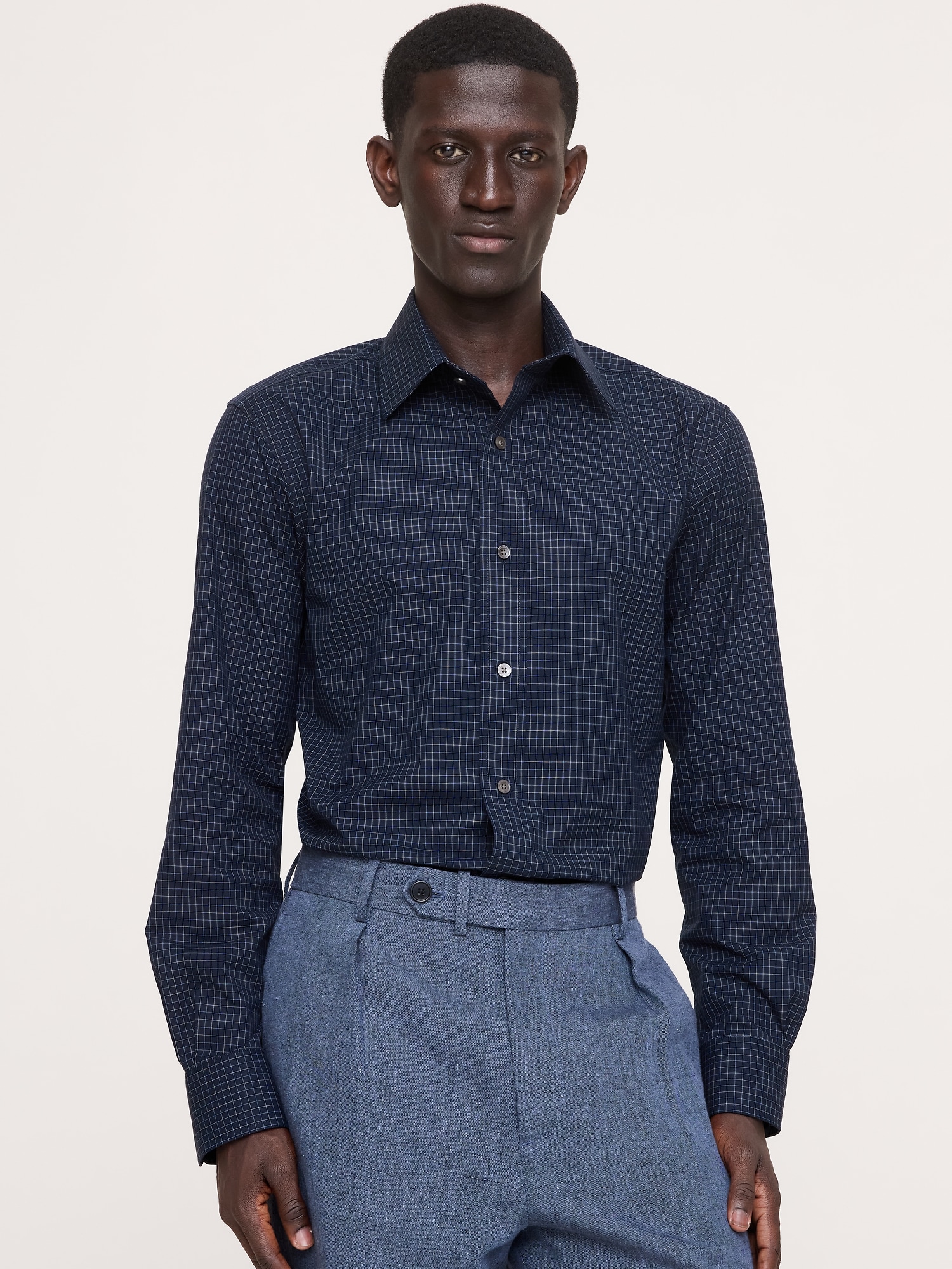 Image number 1 showing, Slim-Fit Wrinkle-Resistant Dress Shirt
