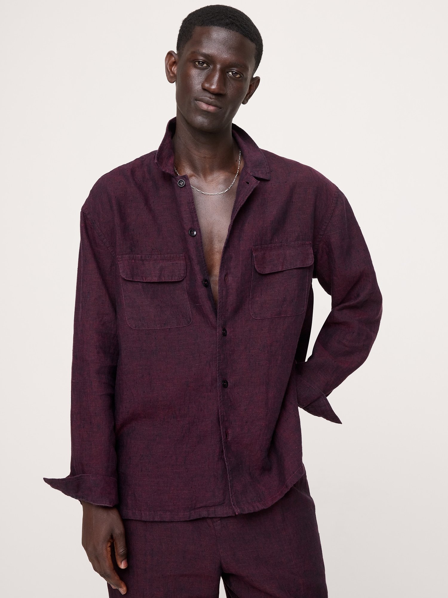 Image number 1 showing, Relaxed-Fit Linen Resort Shirt