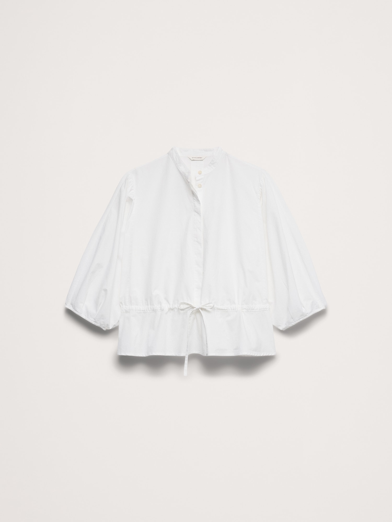 Image number 4 showing, Cotton Poplin Tie-Waist Top