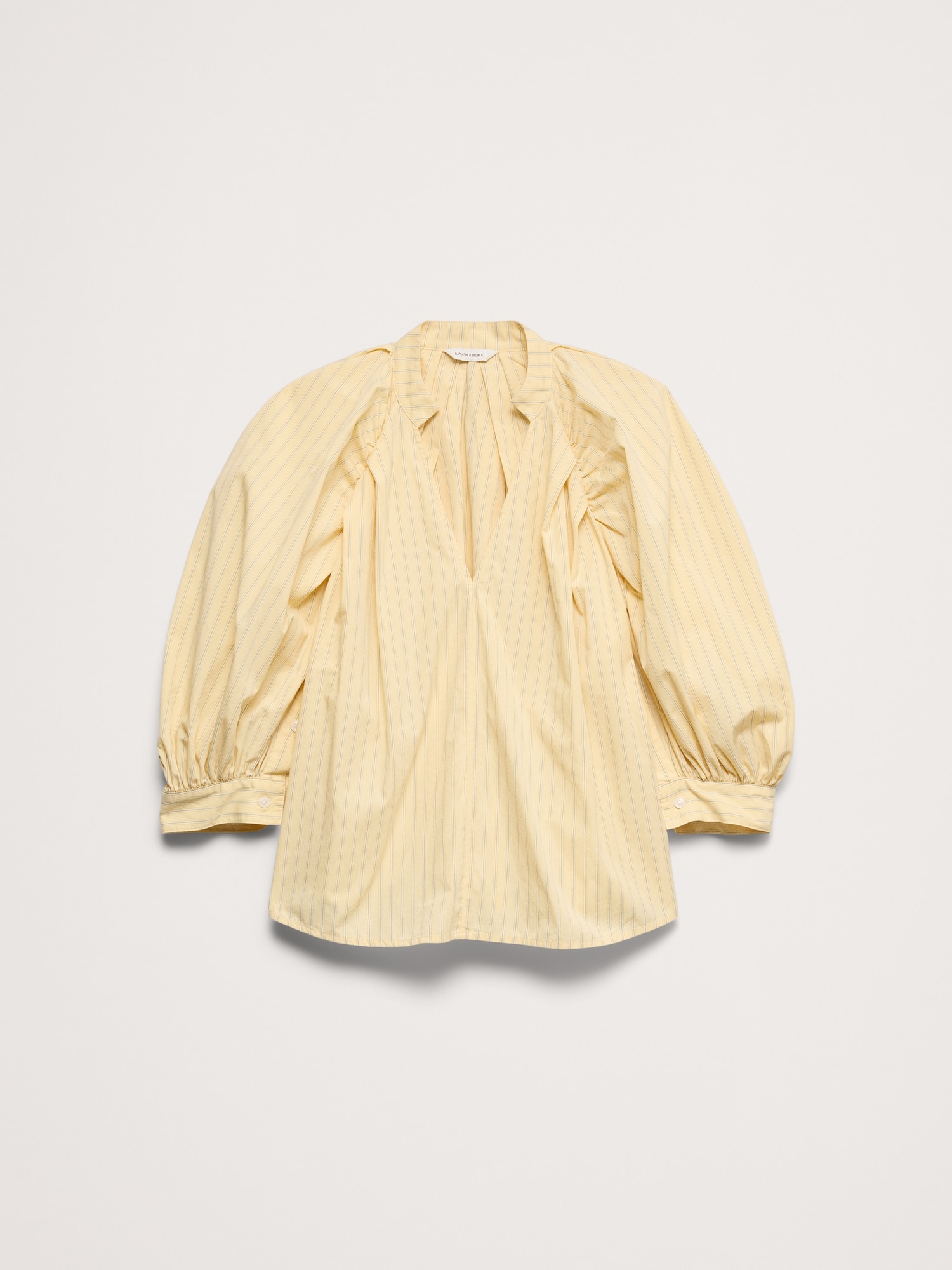 Image number 4 showing, Cotton Poplin Split-Neck Top