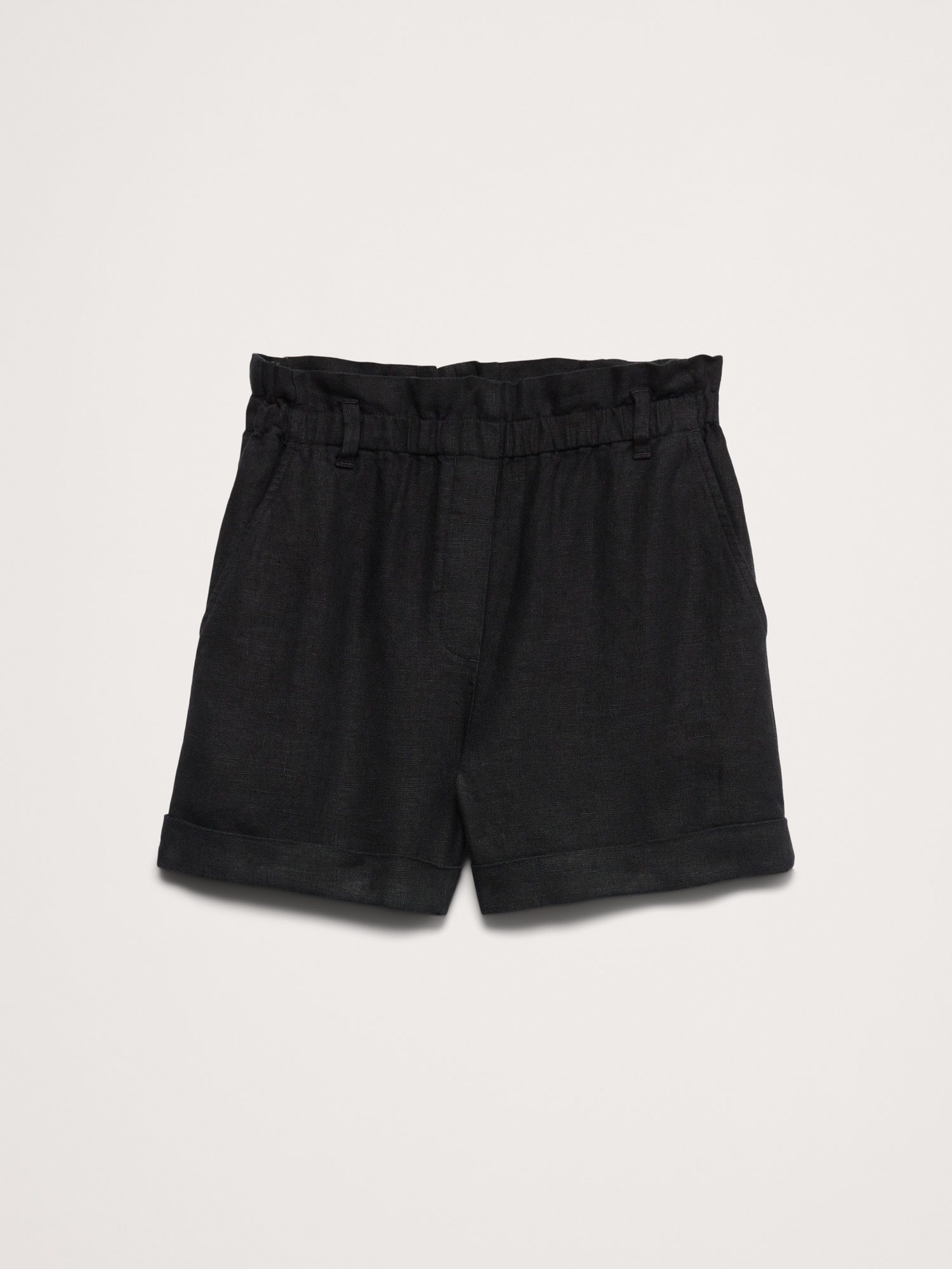 Image number 4 showing, 3.5" Paperbag-Waist Pull-On Linen Short
