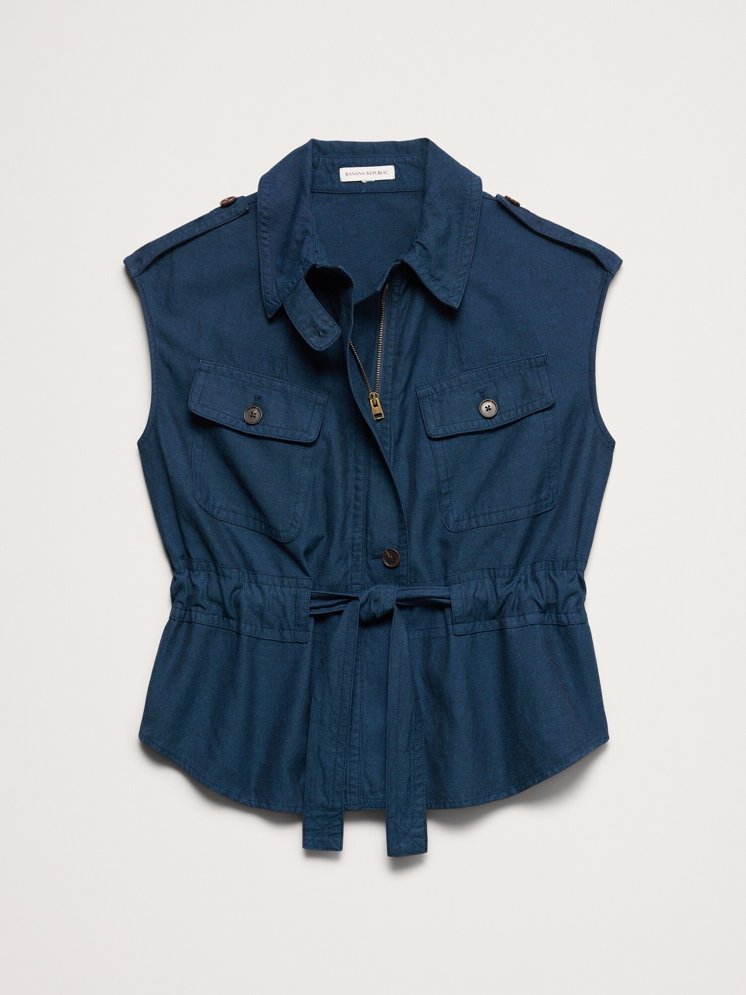 L'image numéro 5 présente Veste utilitaire en TENCEL™, coton et lin