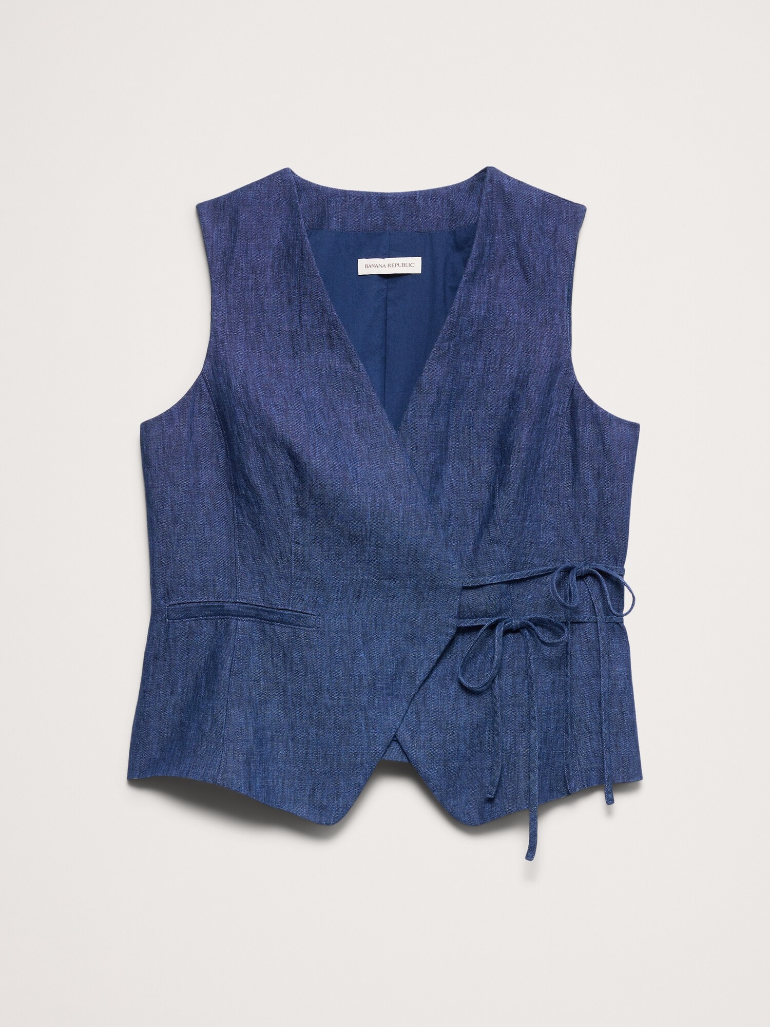 Image number 8 showing, Linen Wrap Vest