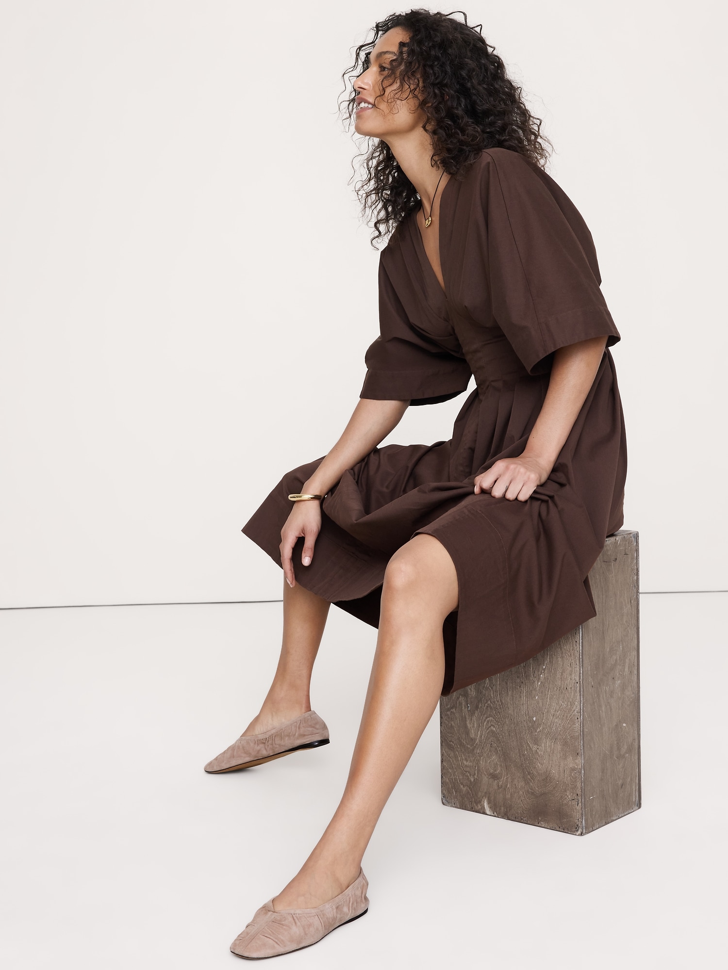 Image number 6 showing, Ruched Suede Ballet Flat