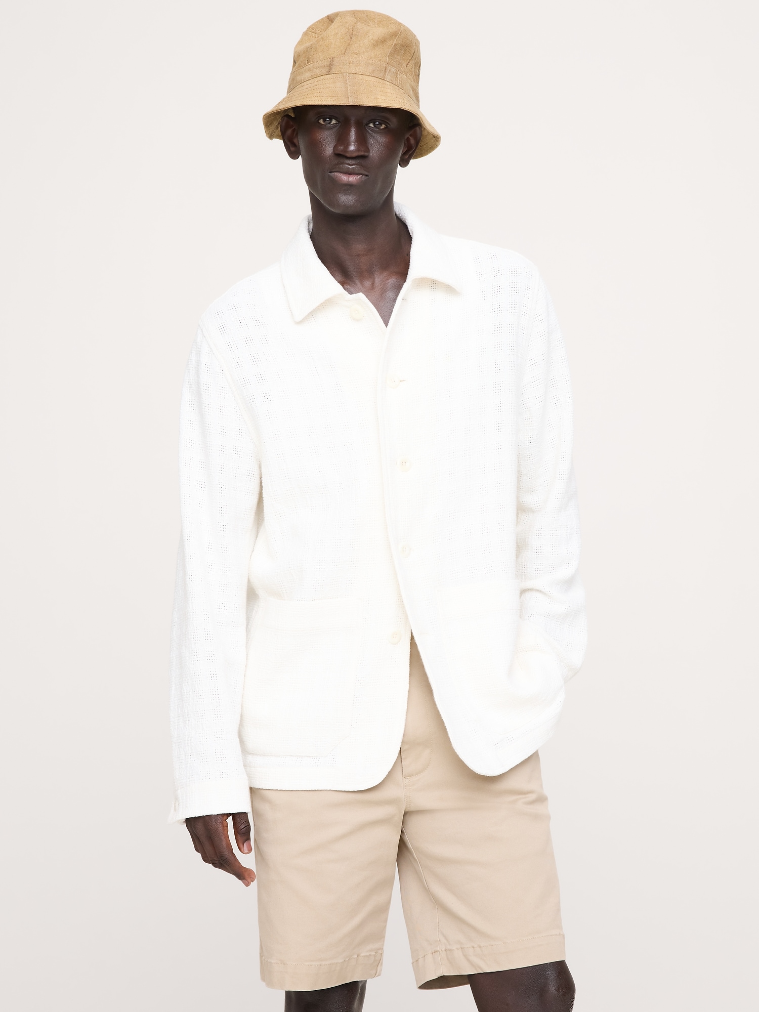 Image number 1 showing, Basketweave Shirt Jacket