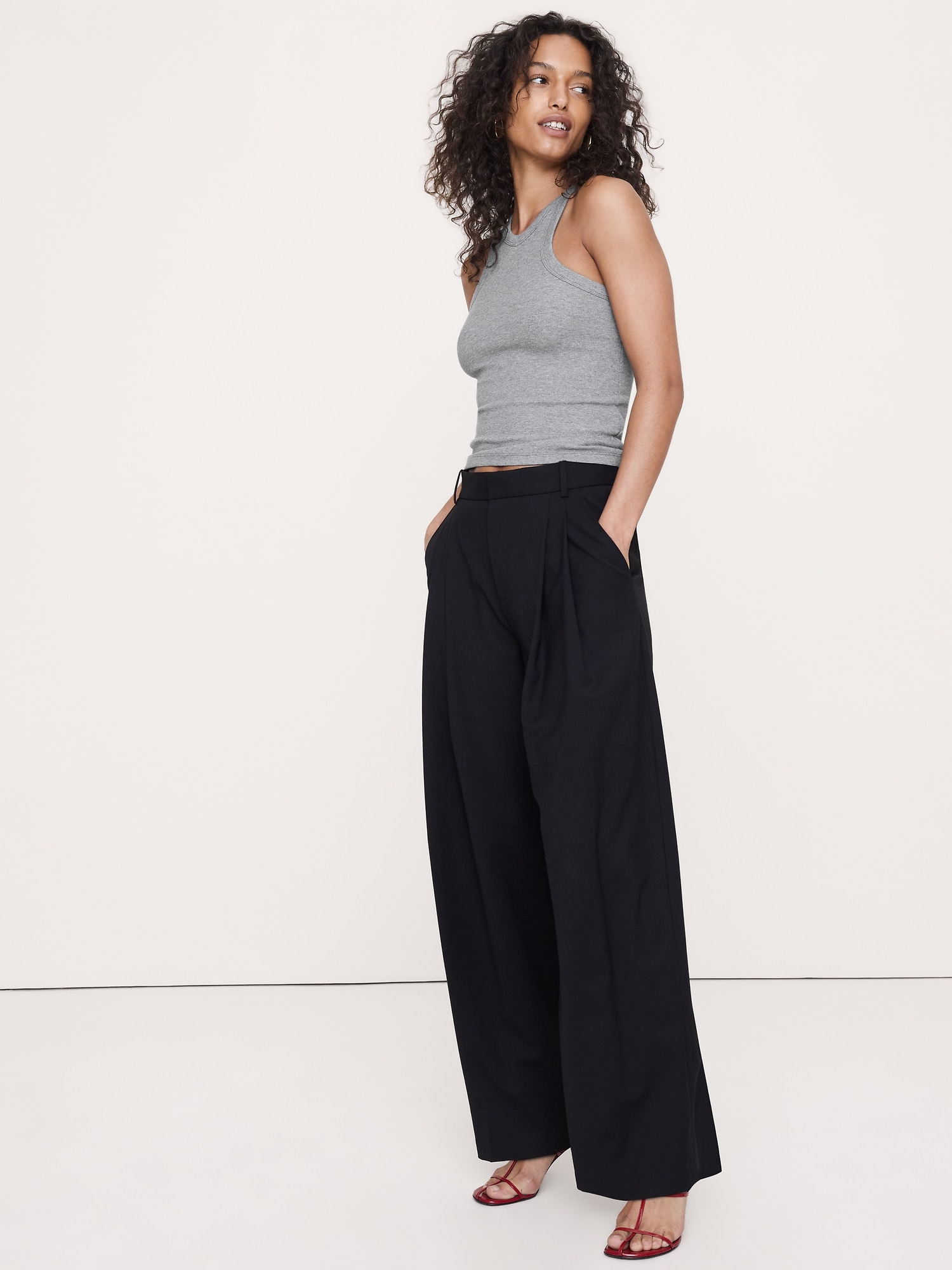 Image number 1 showing, Ribbed V-Neck Tank