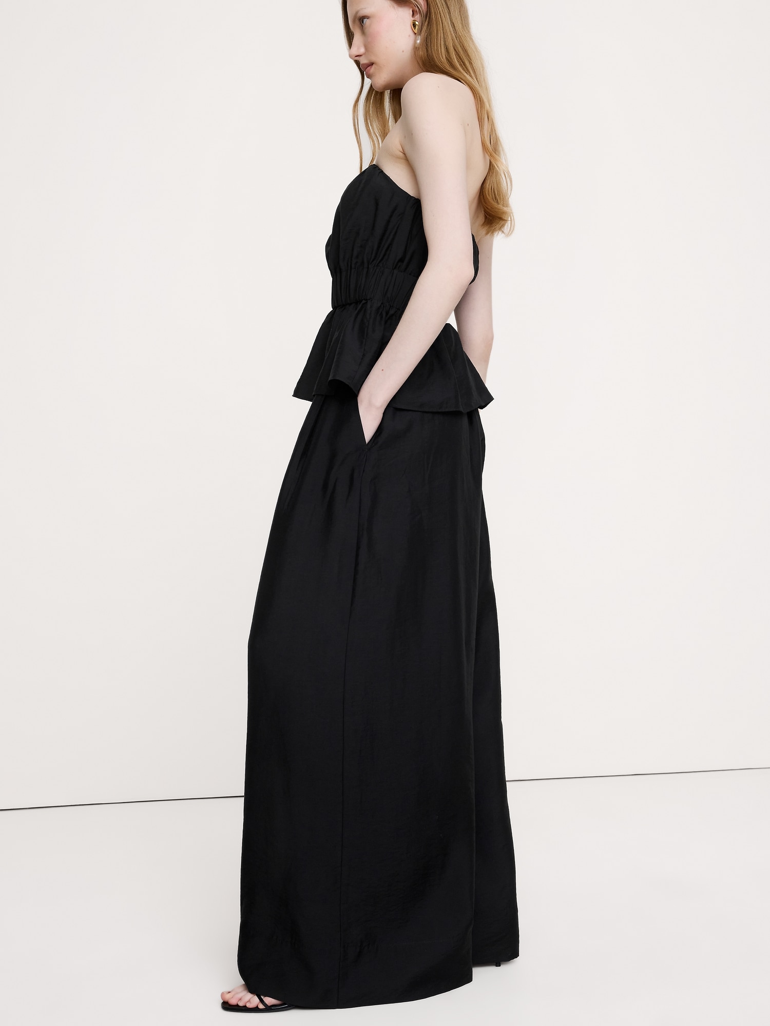 Image number 5 showing, High-Rise Wide-Leg TENCEL™-Nylon Palazzo Pant