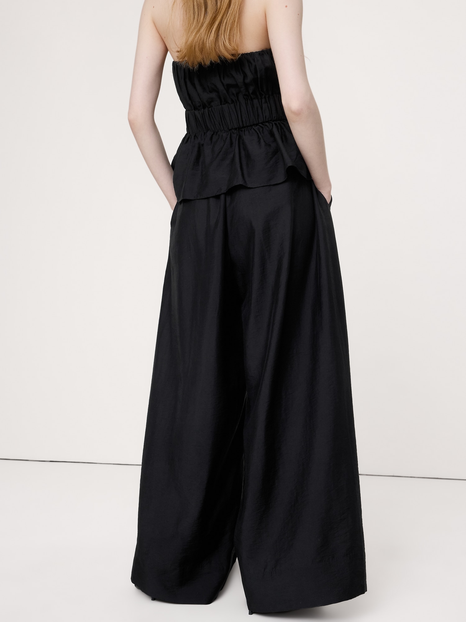 Image number 4 showing, High-Rise Wide-Leg TENCEL™-Nylon Palazzo Pant