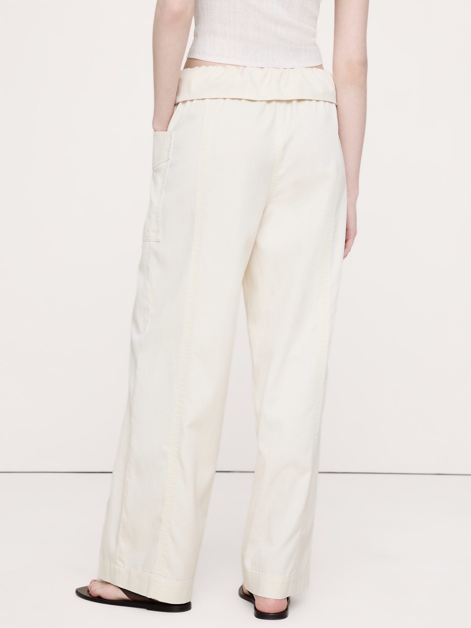 L'image numéro 3 présente Pantalon de pêcheur droit à taille haute