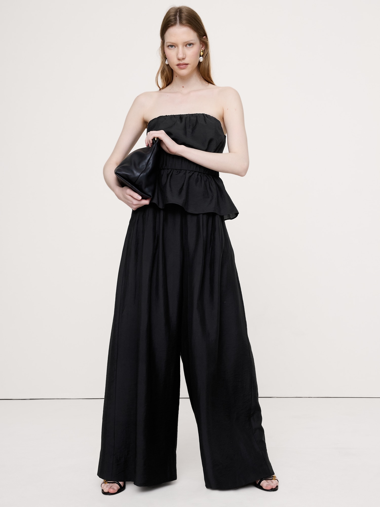 Image number 6 showing, Strapless TENCEL™-Nylon Peplum Top