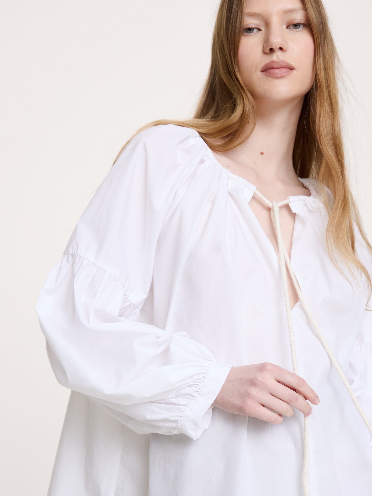 Image number 5 showing, Cotton Poplin Drawstring Top