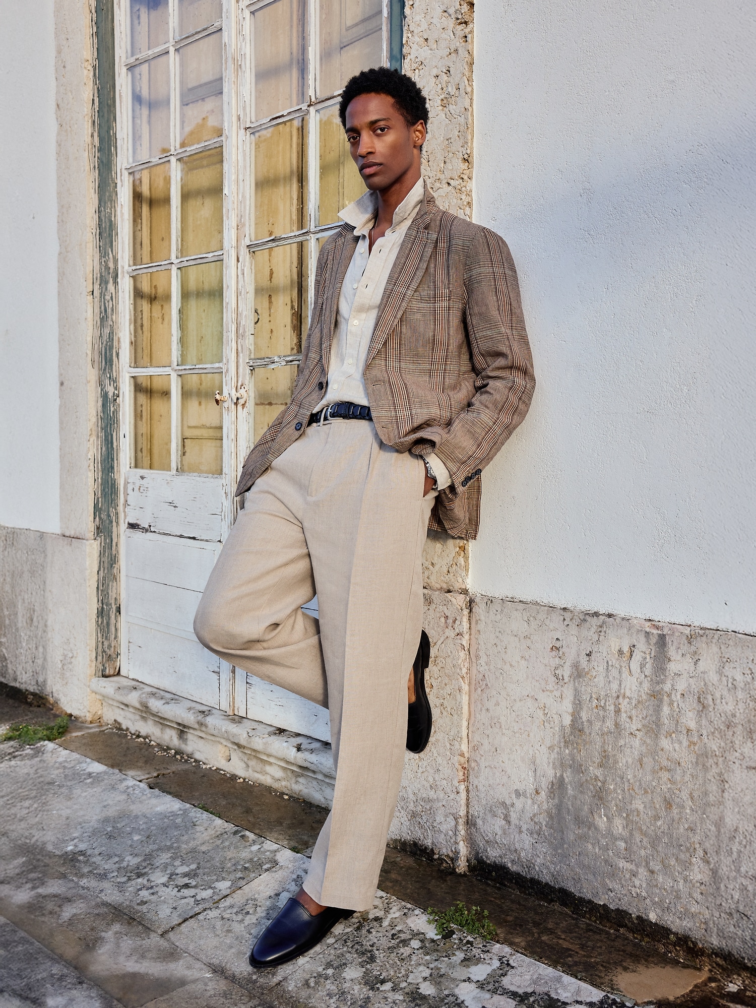 Image number 5 showing, Loose Pleated Linen Dress Pant