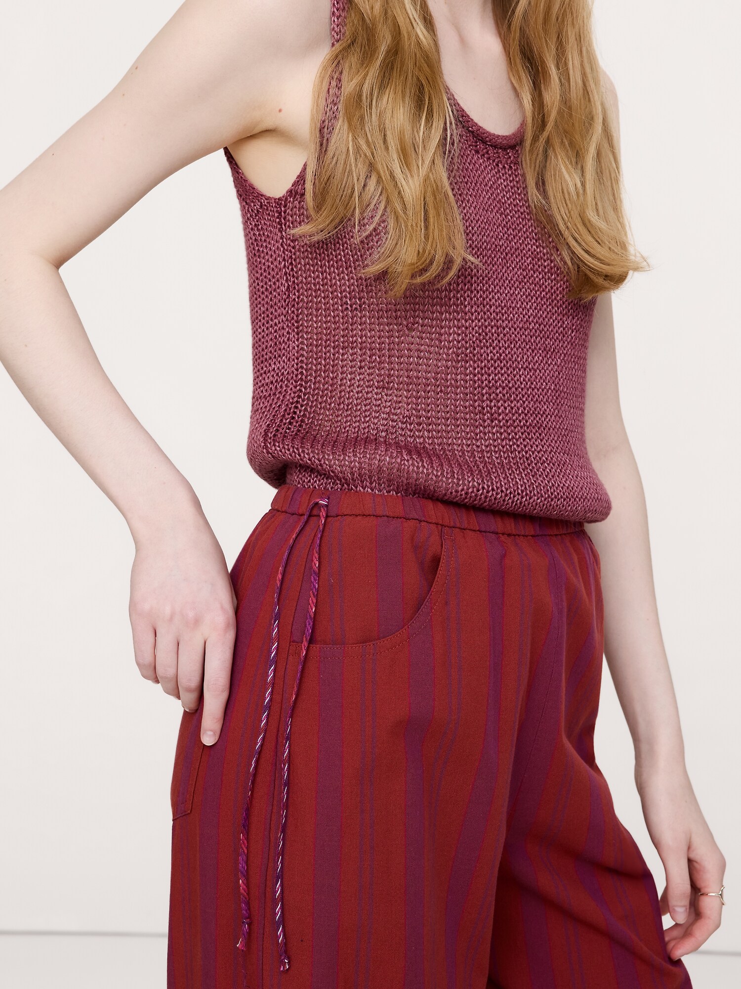 Image number 4 showing, Cotton Pull-On Side-Tie Pant