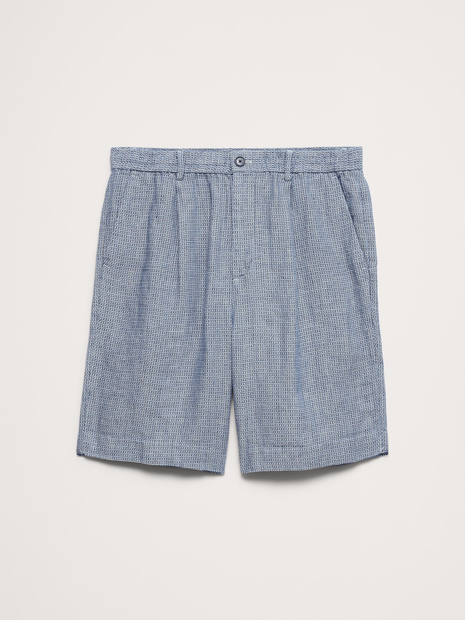L'image numéro 5 présente Short en lin et coton à taille extensible, 23 cm