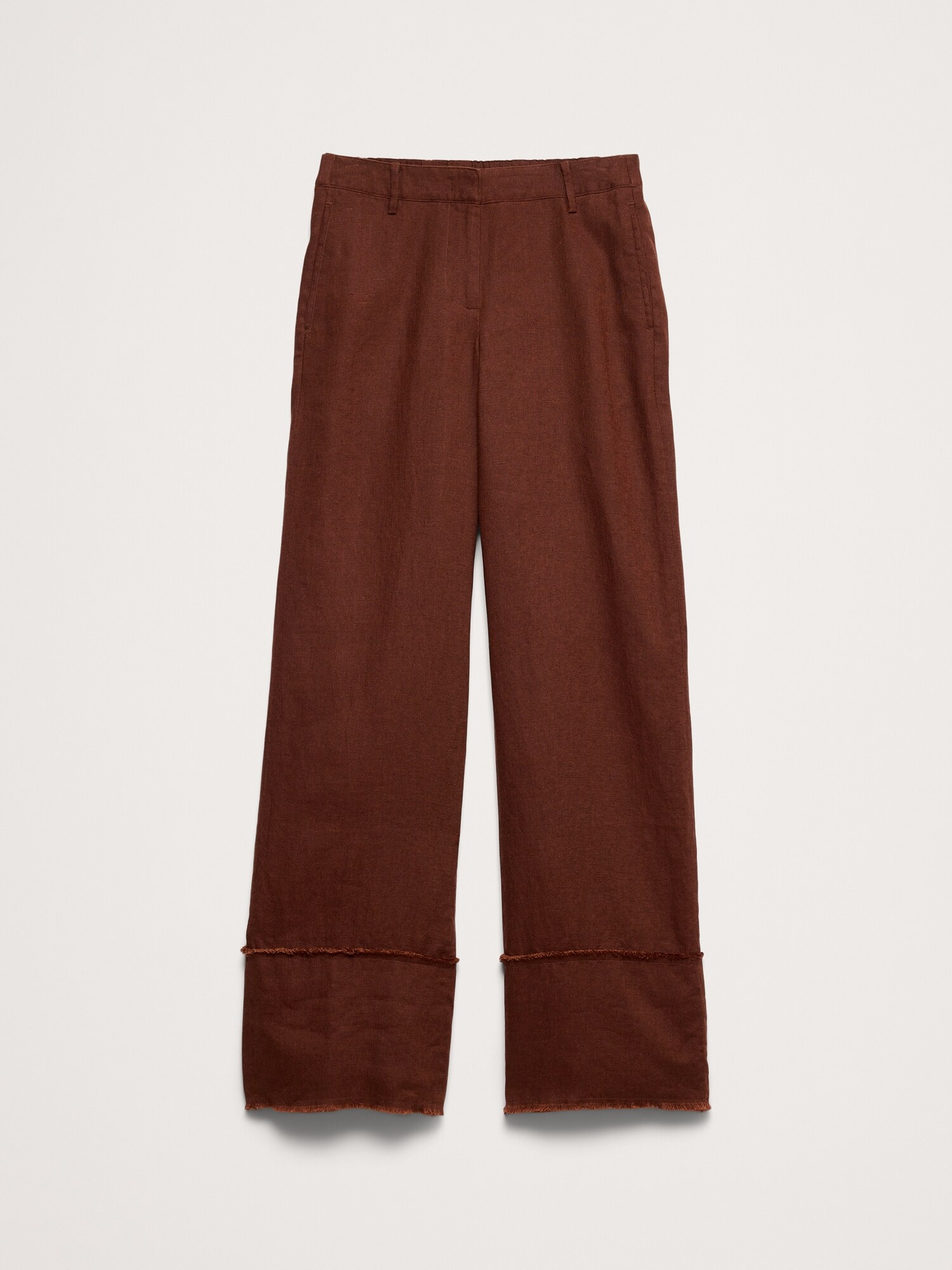 Image number 5 showing, The Everyday Wide-Leg Pant in Fringe-Hem Linen