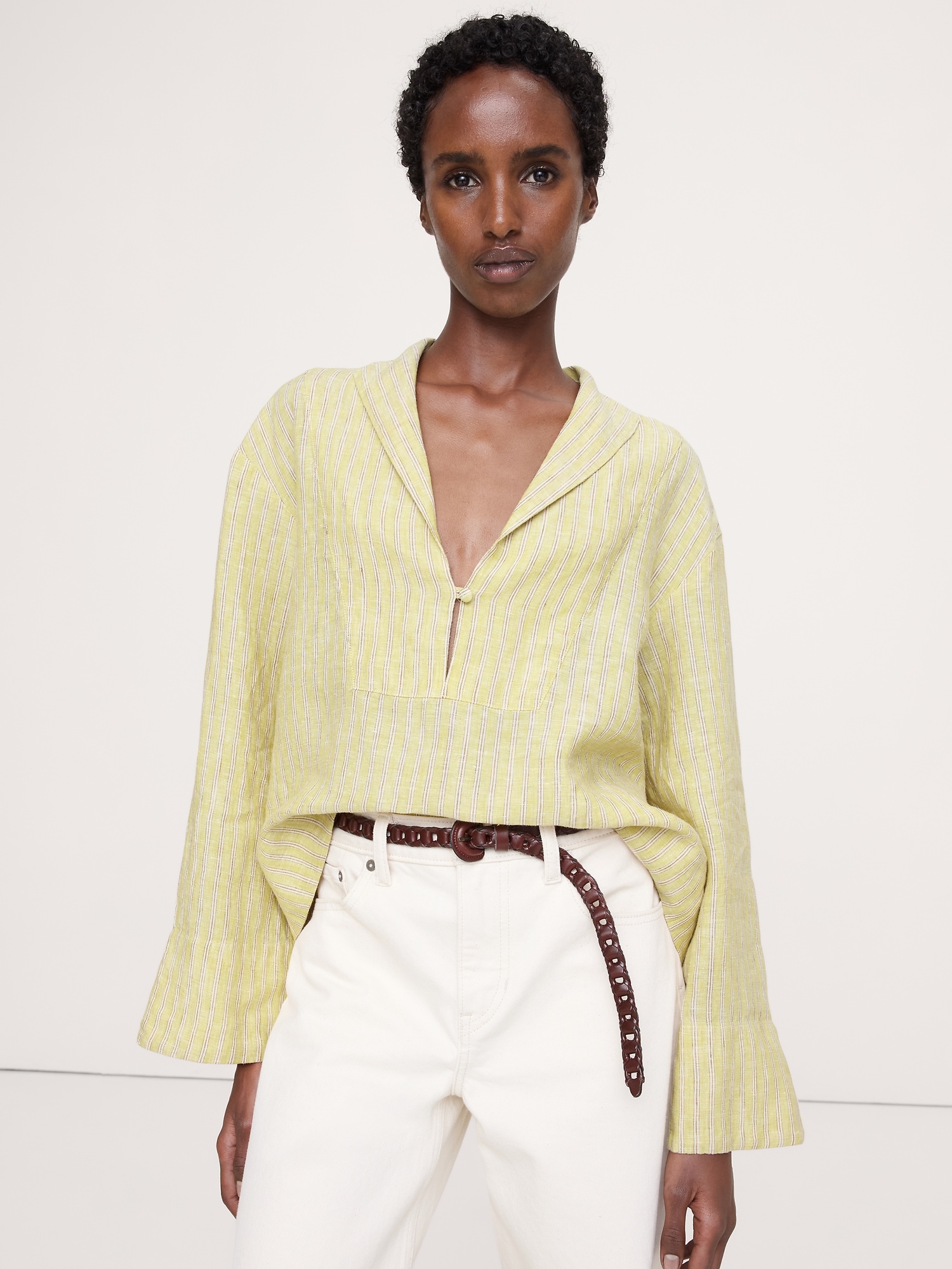 Image number 4 showing, Linen Popover Top