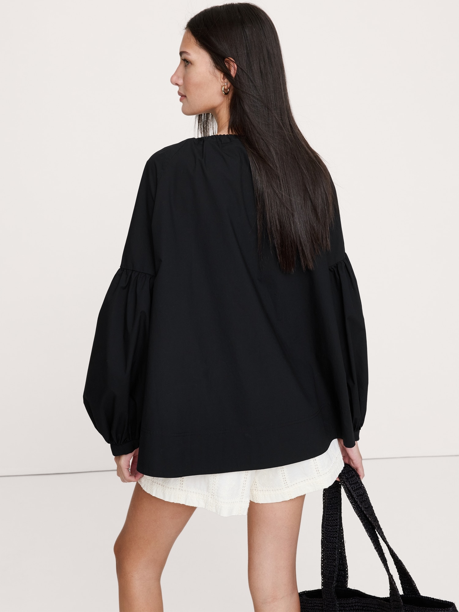 Image number 2 showing, Cotton Poplin Drawstring Top