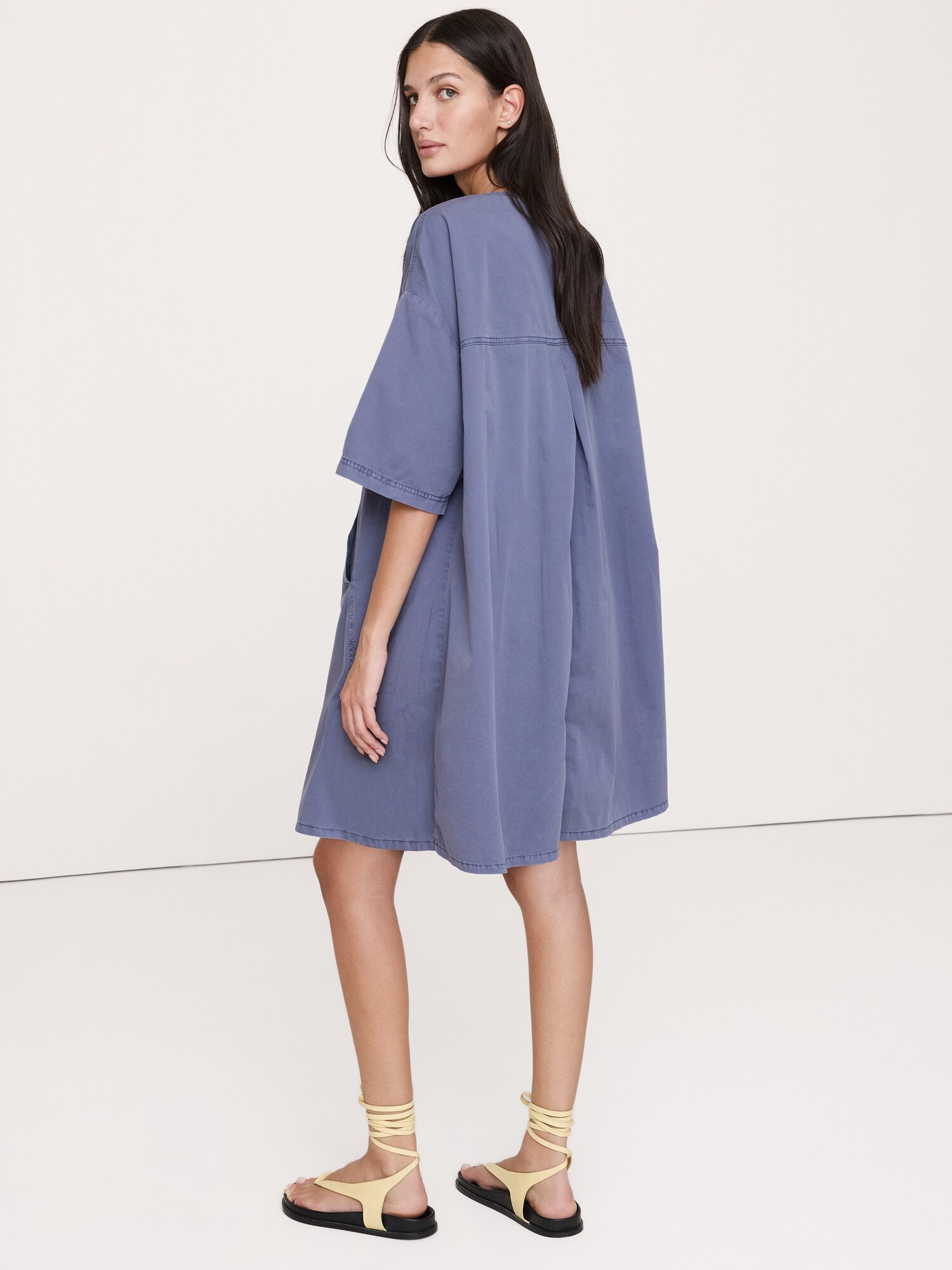 Image number 5 showing, Cotton-Twill Pocket Mini Dress