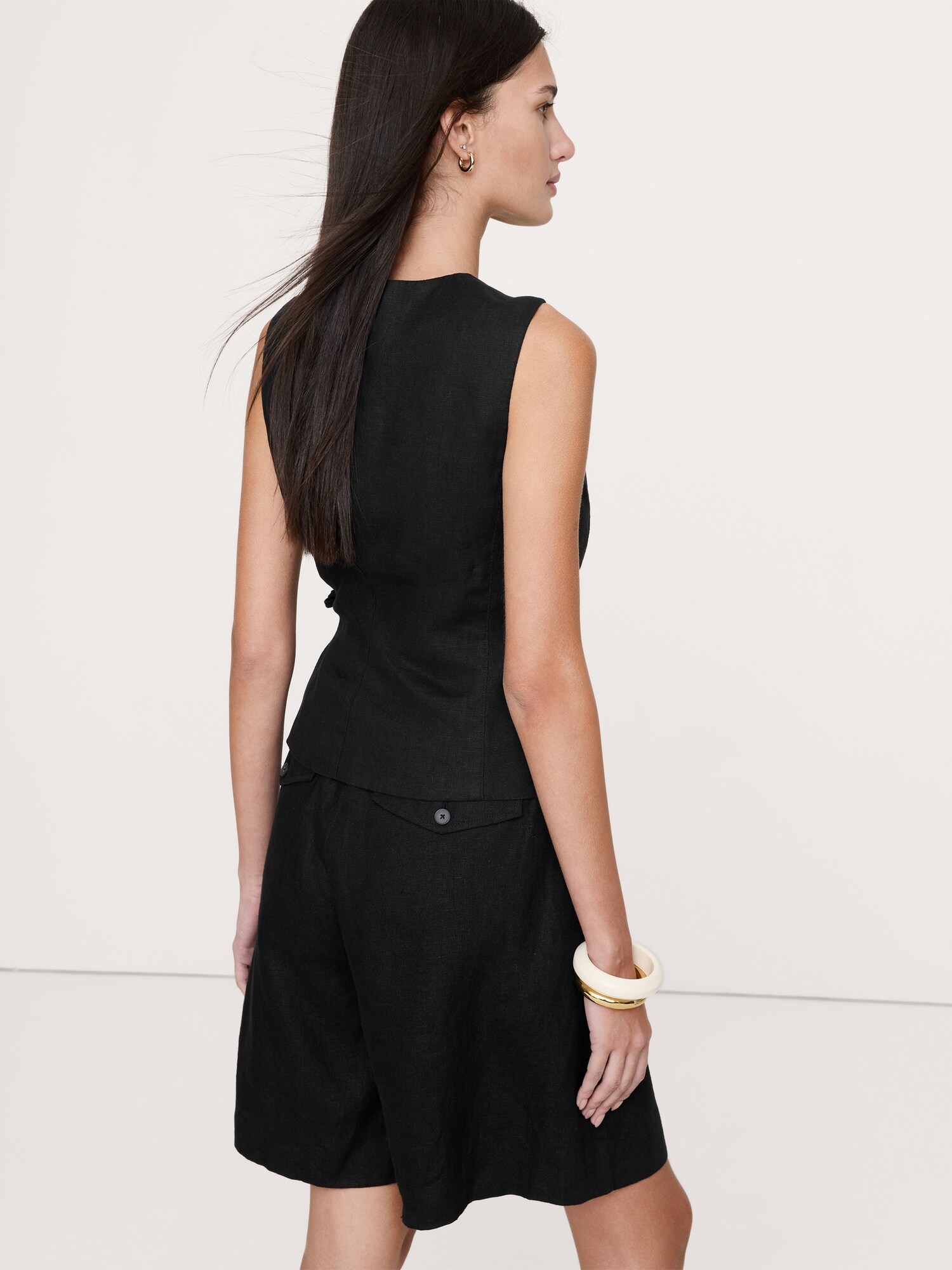Image number 3 showing, Linen Wrap Vest