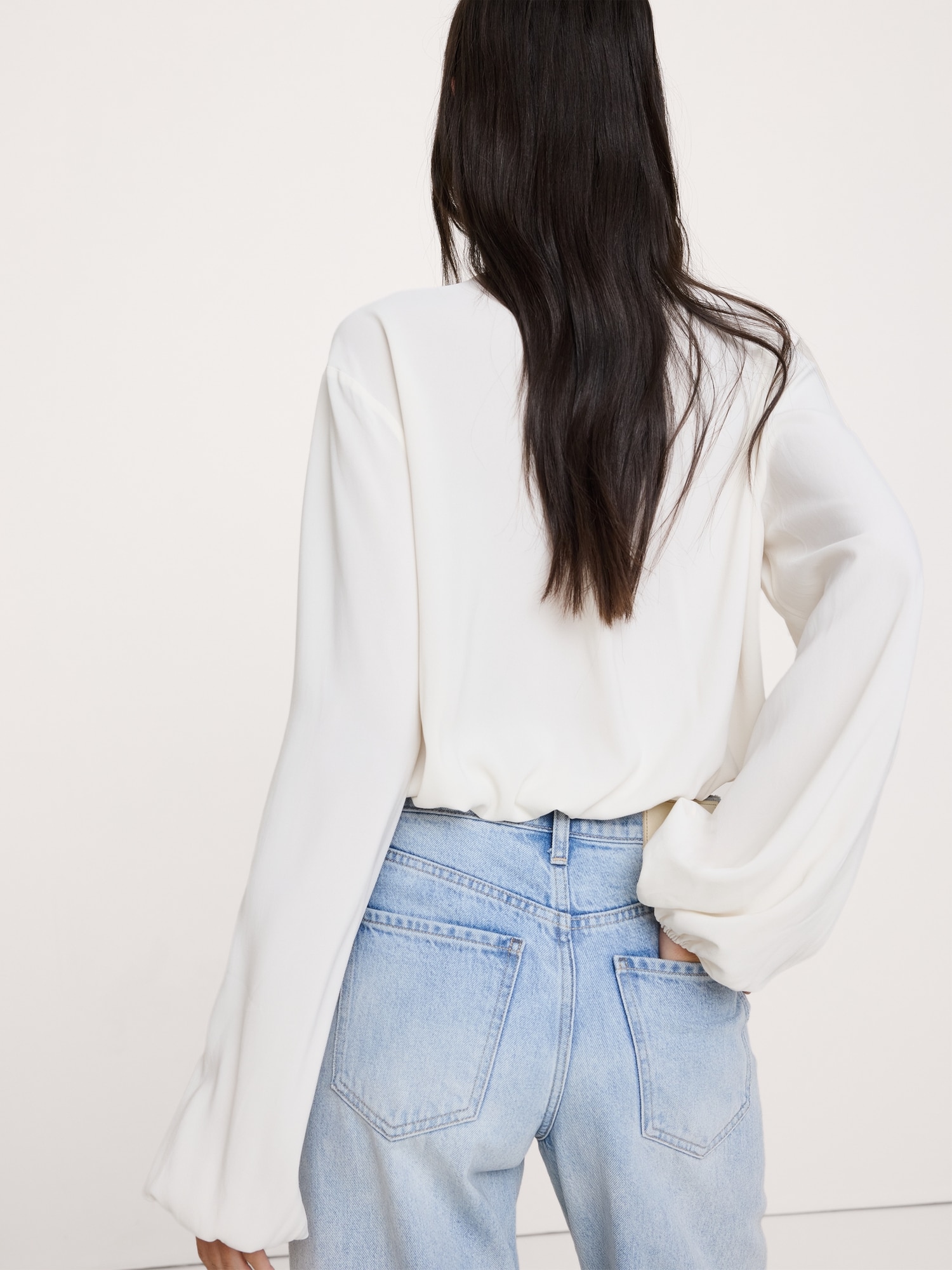 Image number 6 showing, Georgette Tie-Neck Blouse