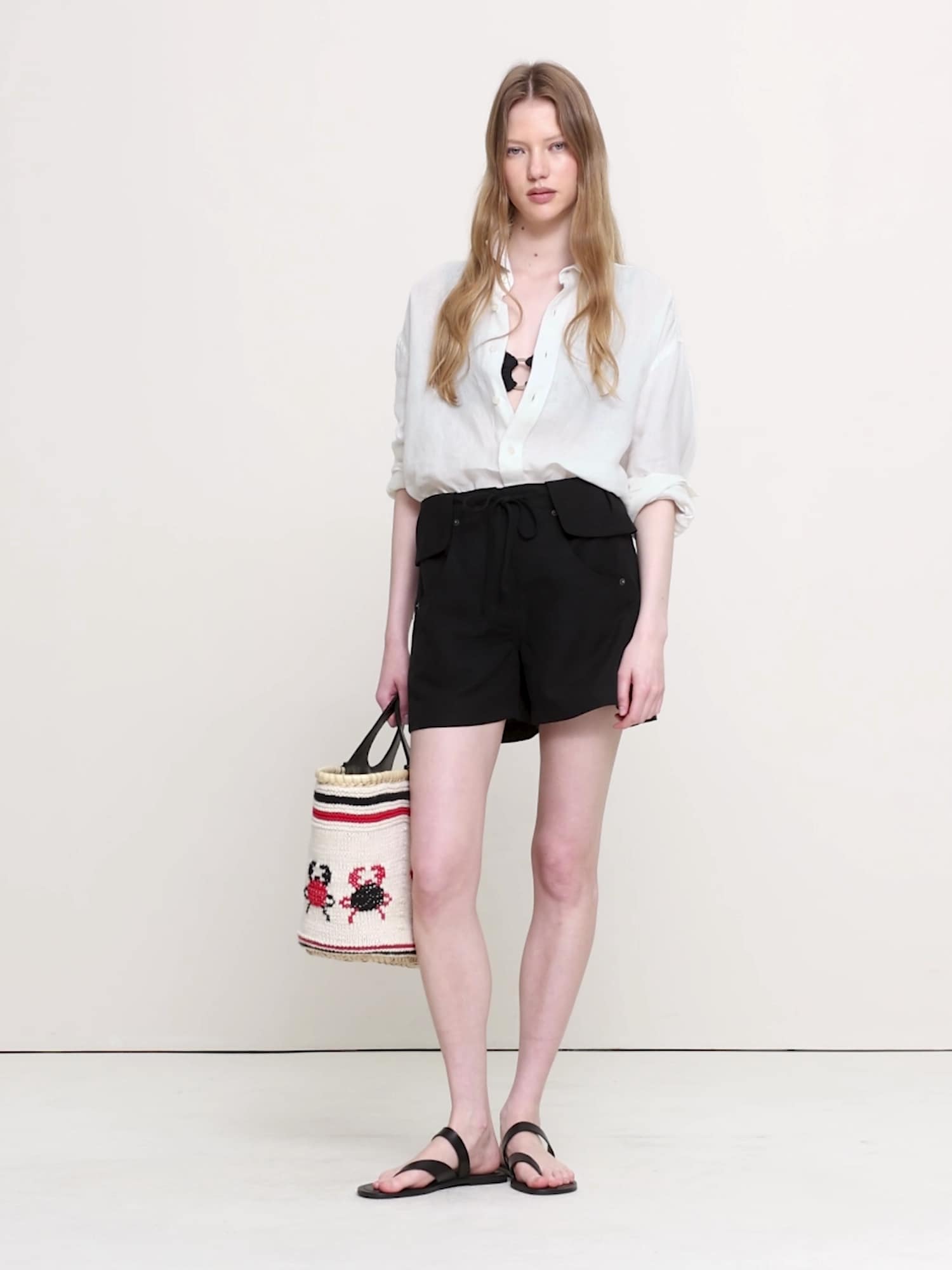 4" TENCEL™-Linen Short with Foldover Waistband