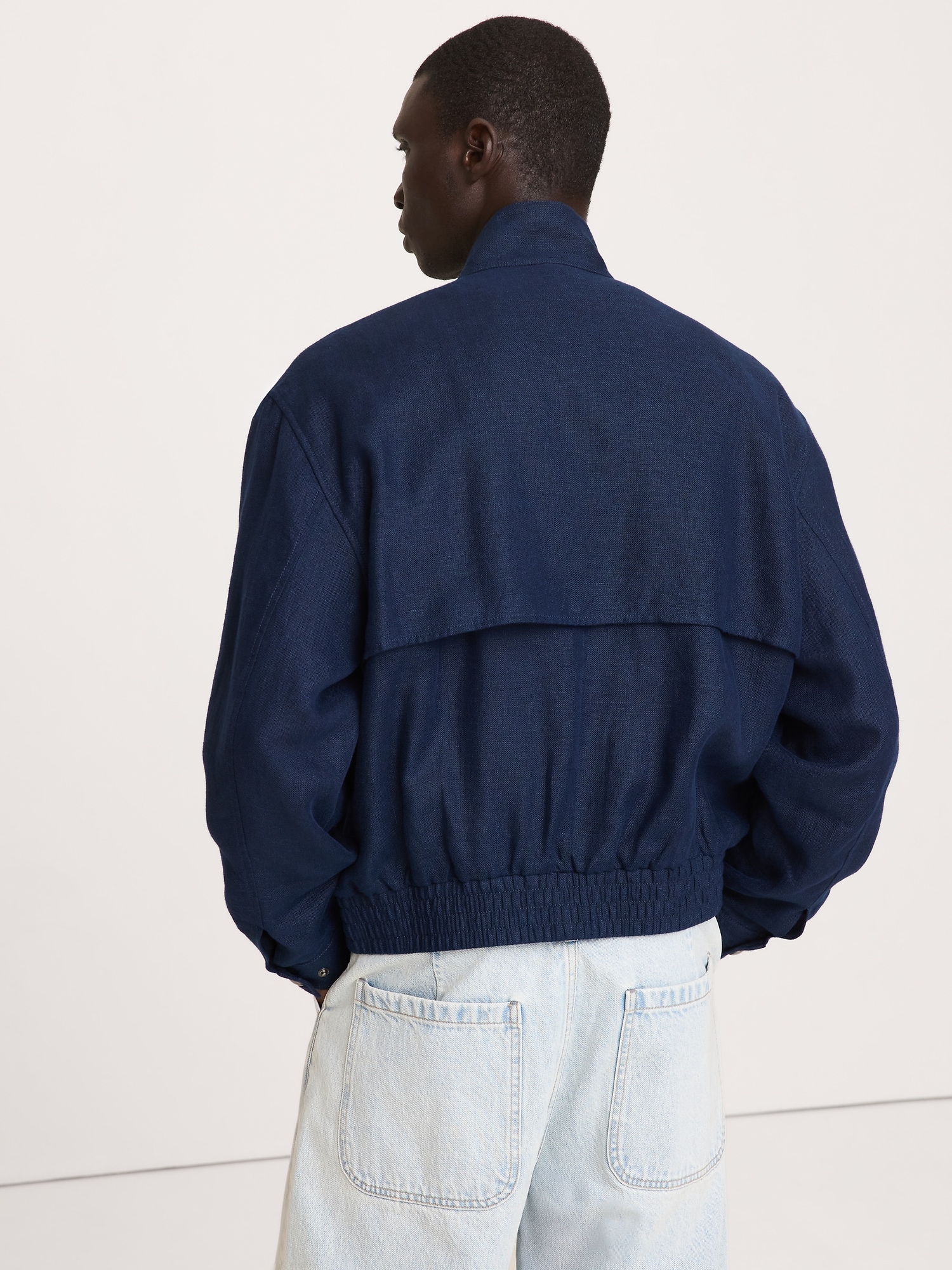 Image number 2 showing, Linen Harrington Jacket