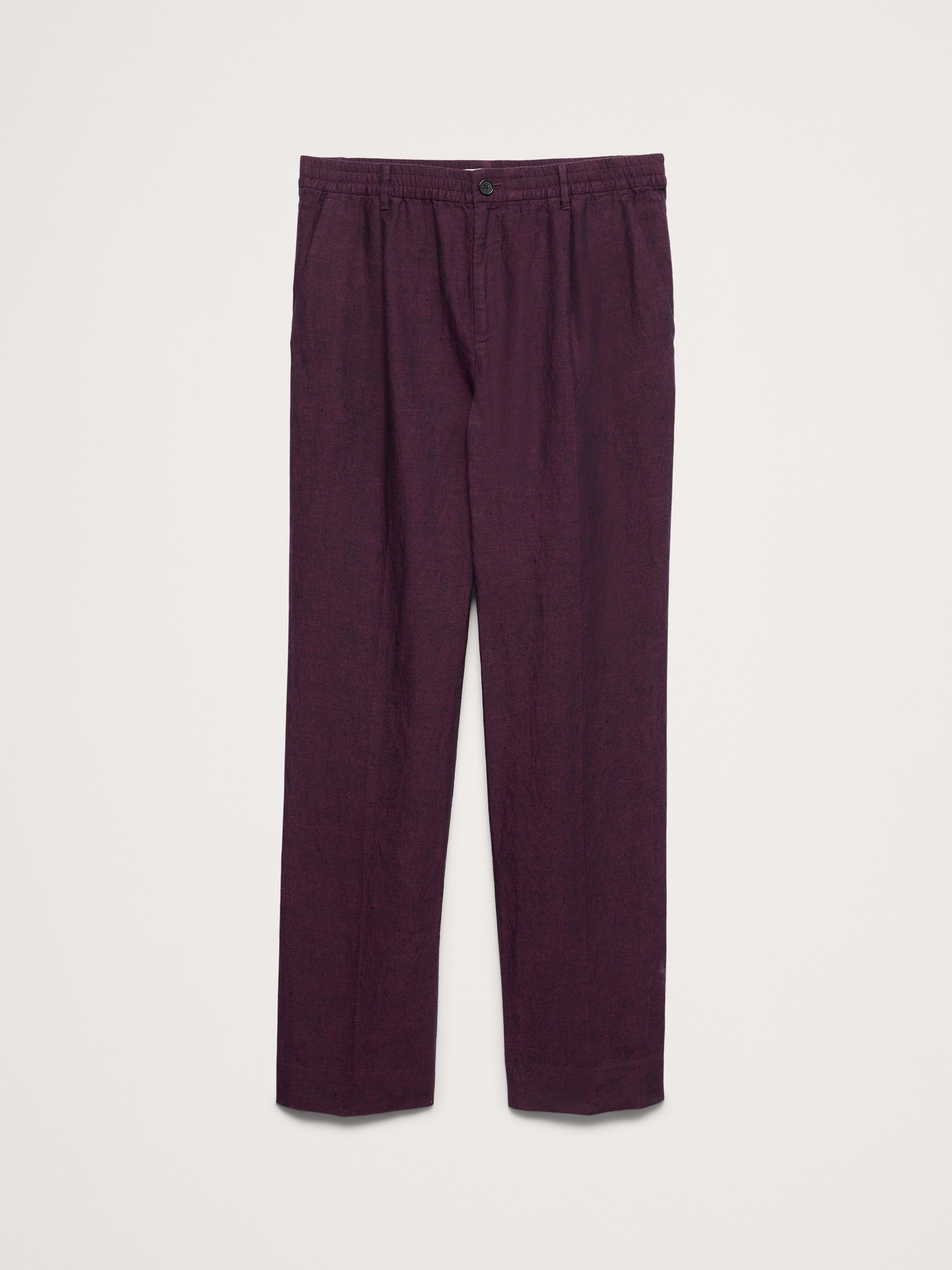 Image number 5 showing, Straight Linen Pull-On Dress Pant