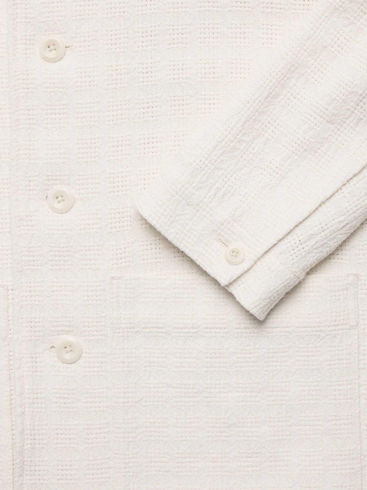 L'image numéro 6 présente Veste-chemise en tissu à effet natté