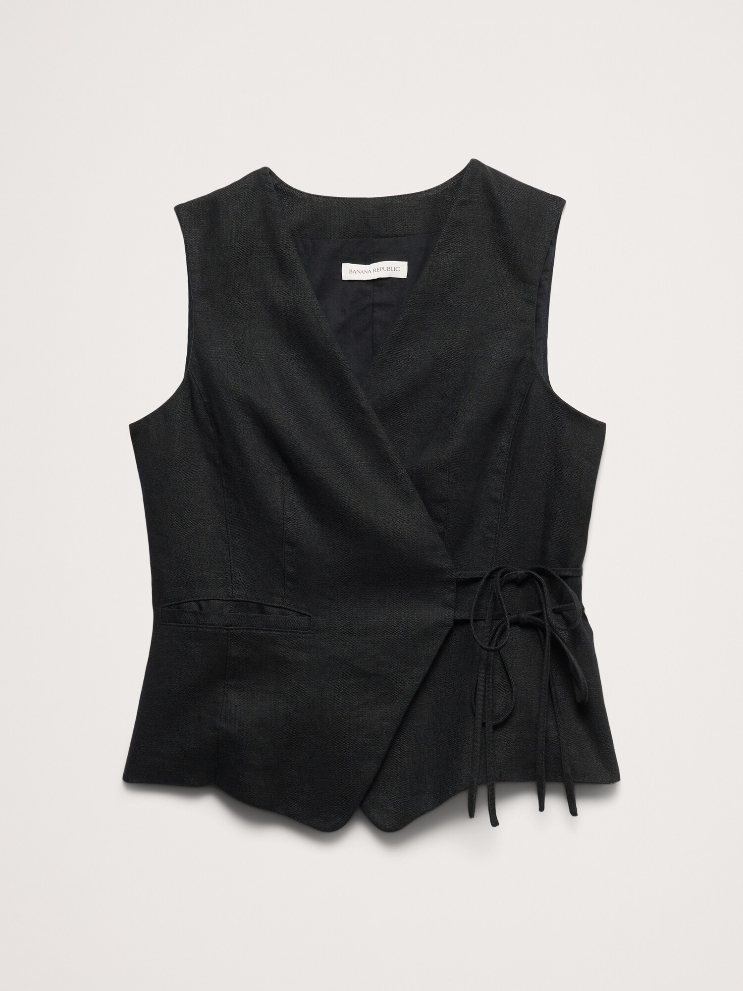 Image number 5 showing, Linen Wrap Vest
