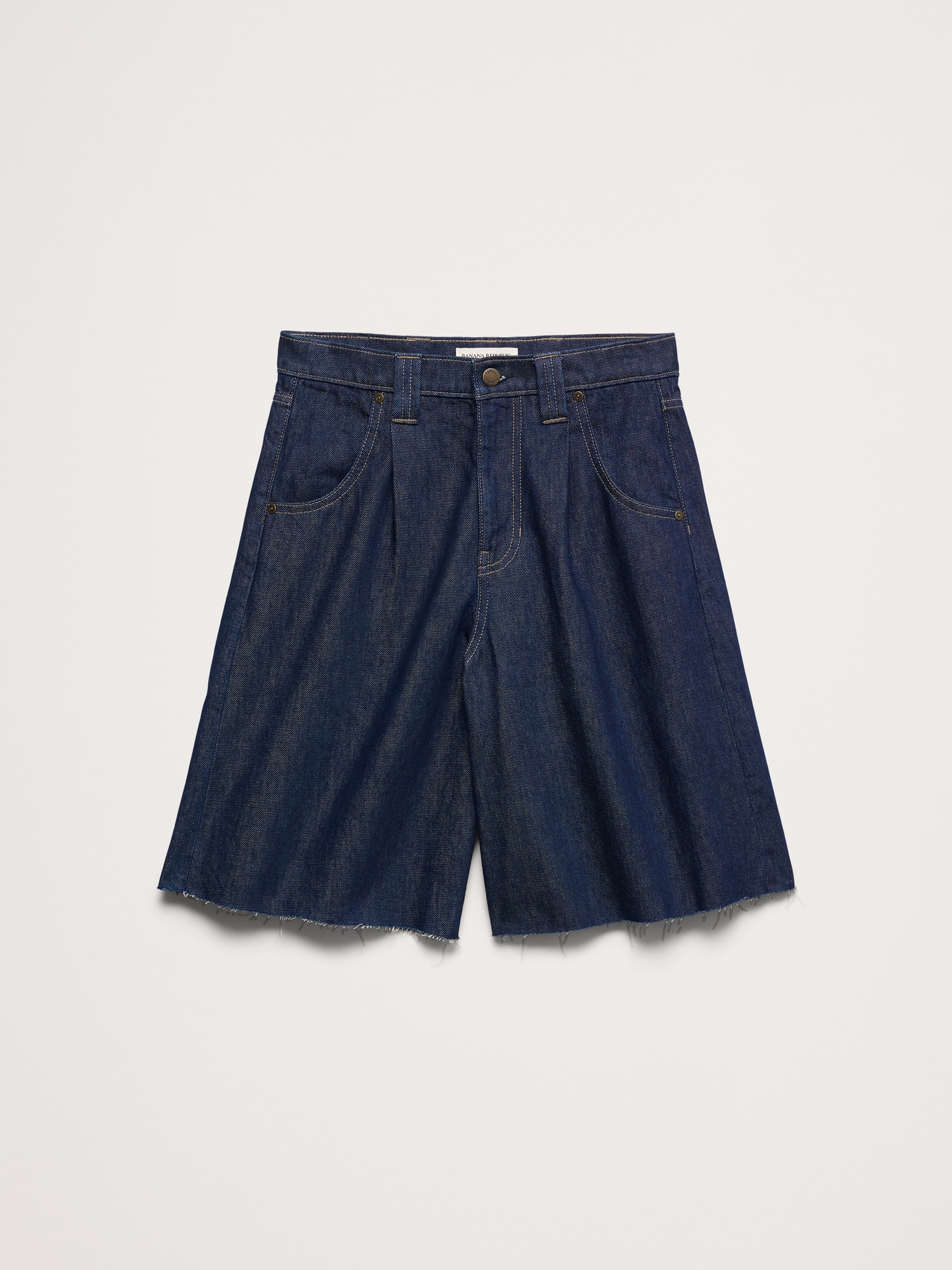 L'image numéro 5 présente Bermuda à taille mi-basse en coton