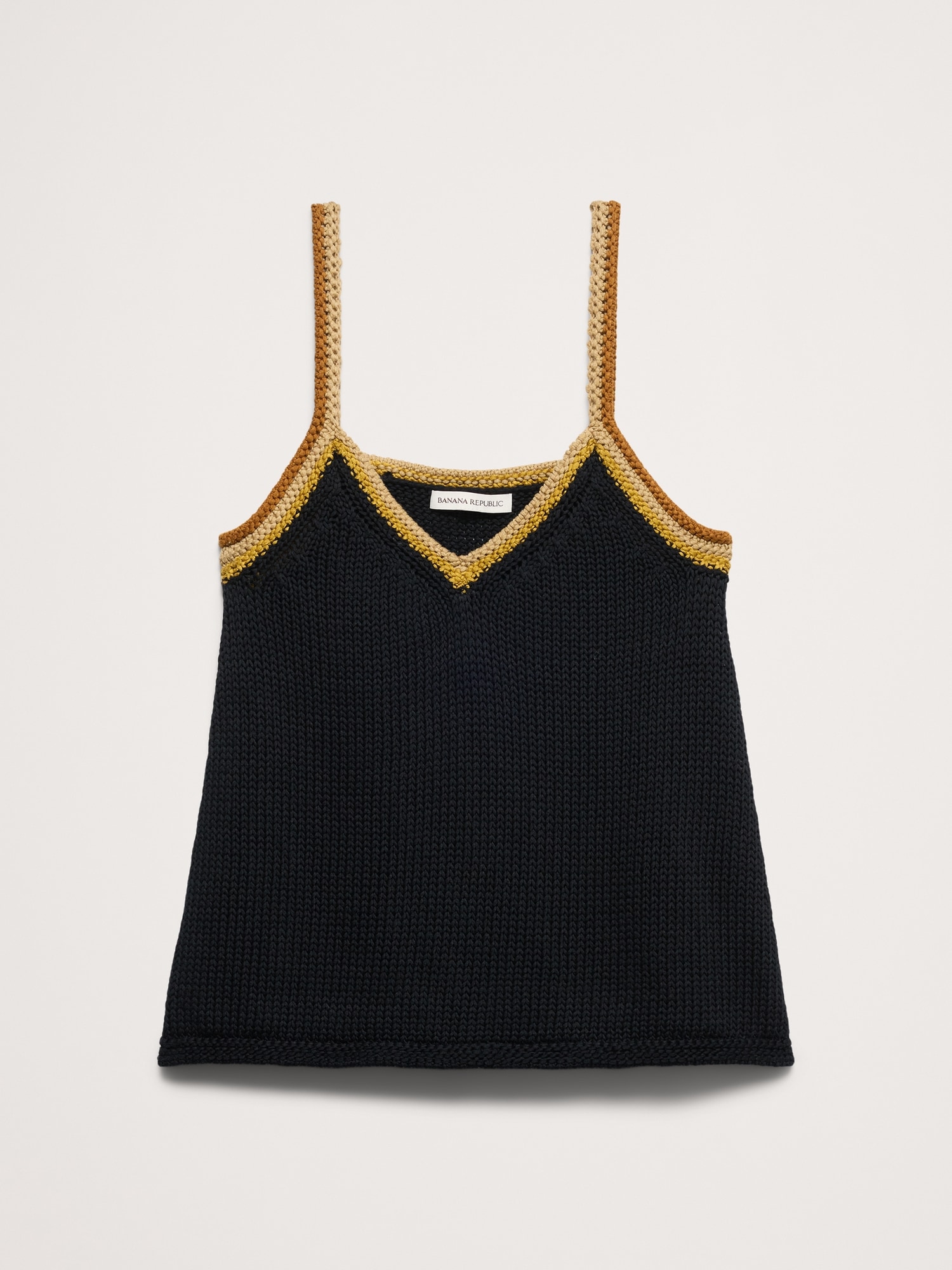 L'image numéro 3 présente Camisole à encolure en V en tricot de coton littoral