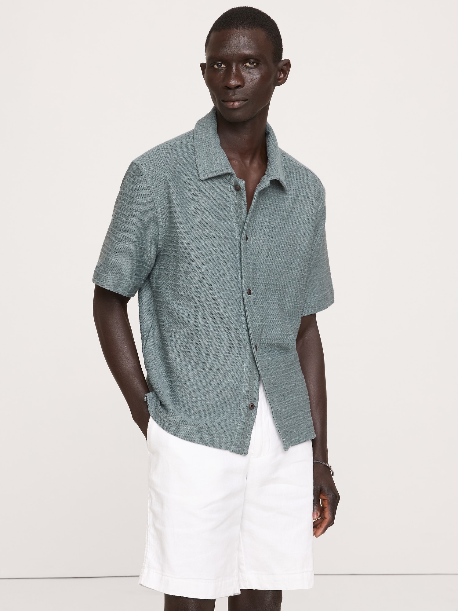 Image number 1 showing, Knit Twill Resort Shirt
