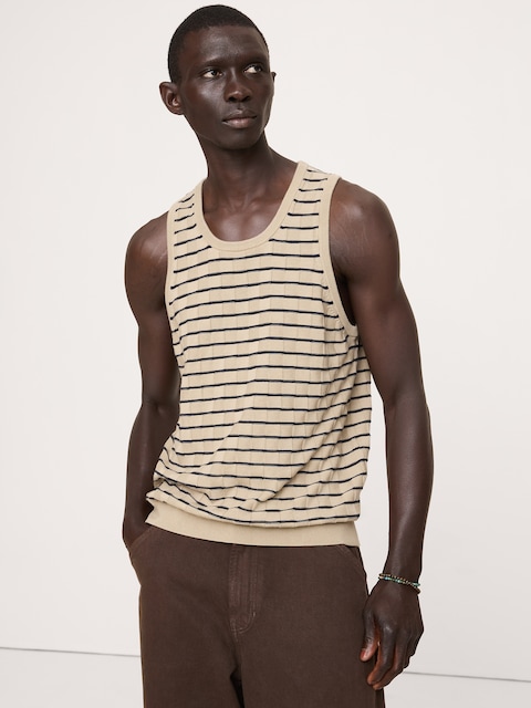 CAMISOLE EN COTON À RAYURES