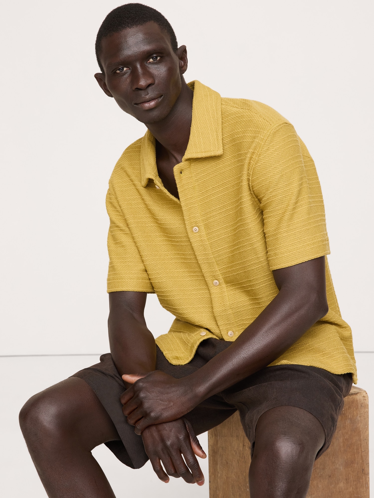 Image number 1 showing, Knit Twill Resort Shirt