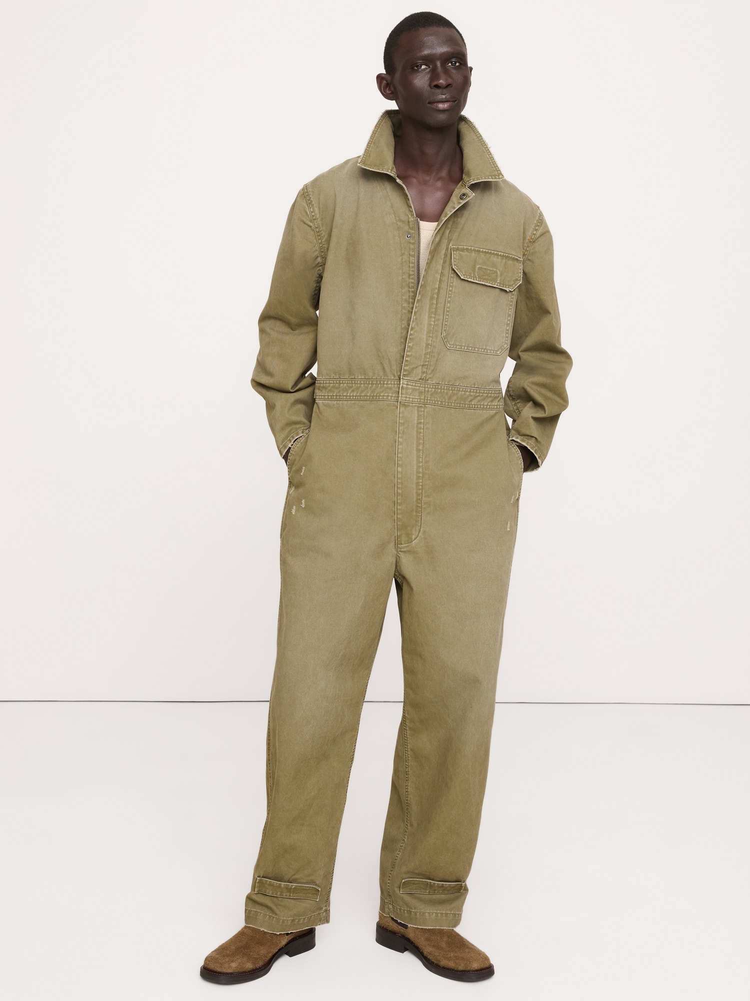 Image number 3 showing, Cotton Twill Utility Jumpsuit