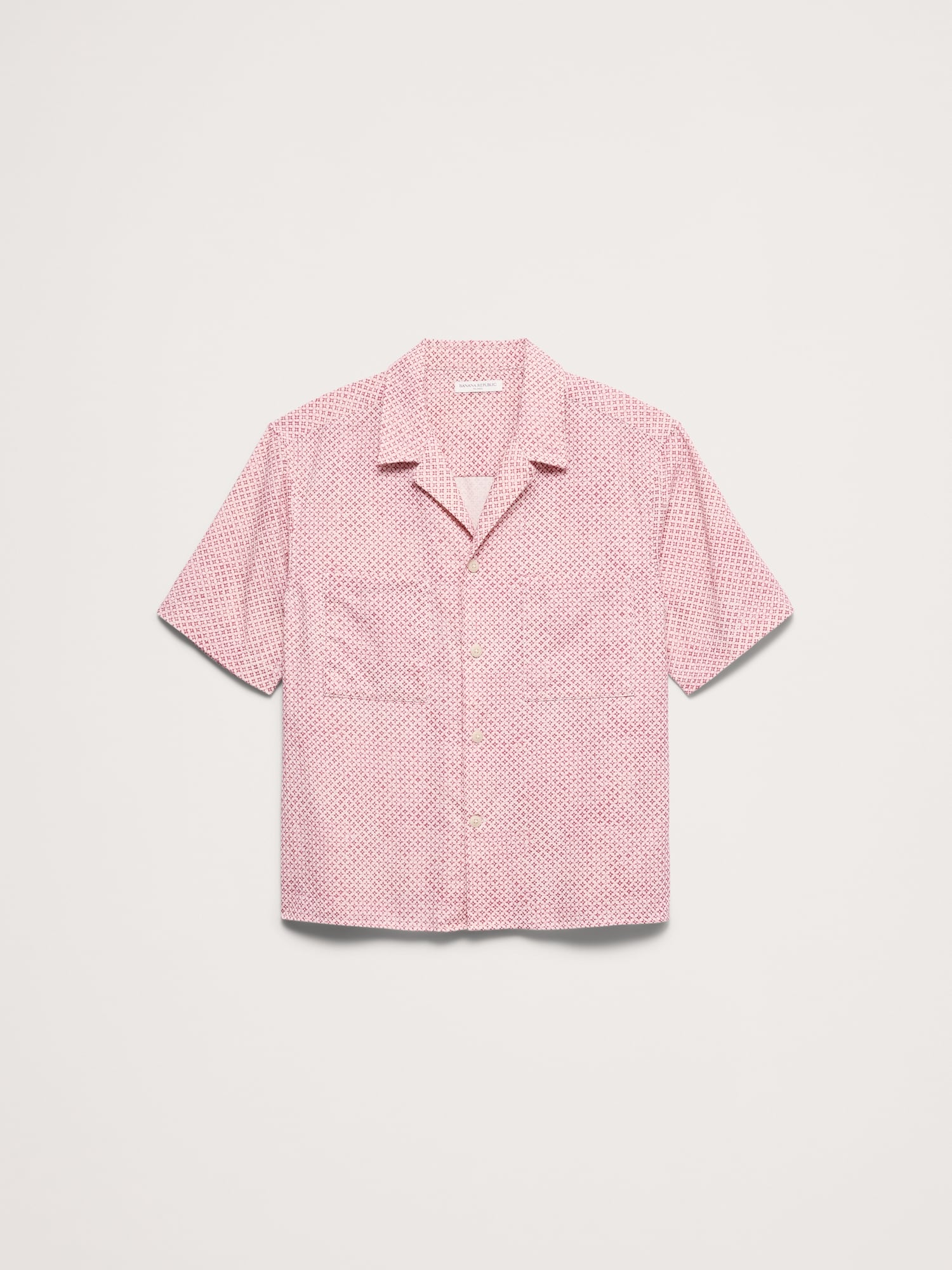 L'image numéro 8 présente Chemise de vacances décontractée en tissu gaufré