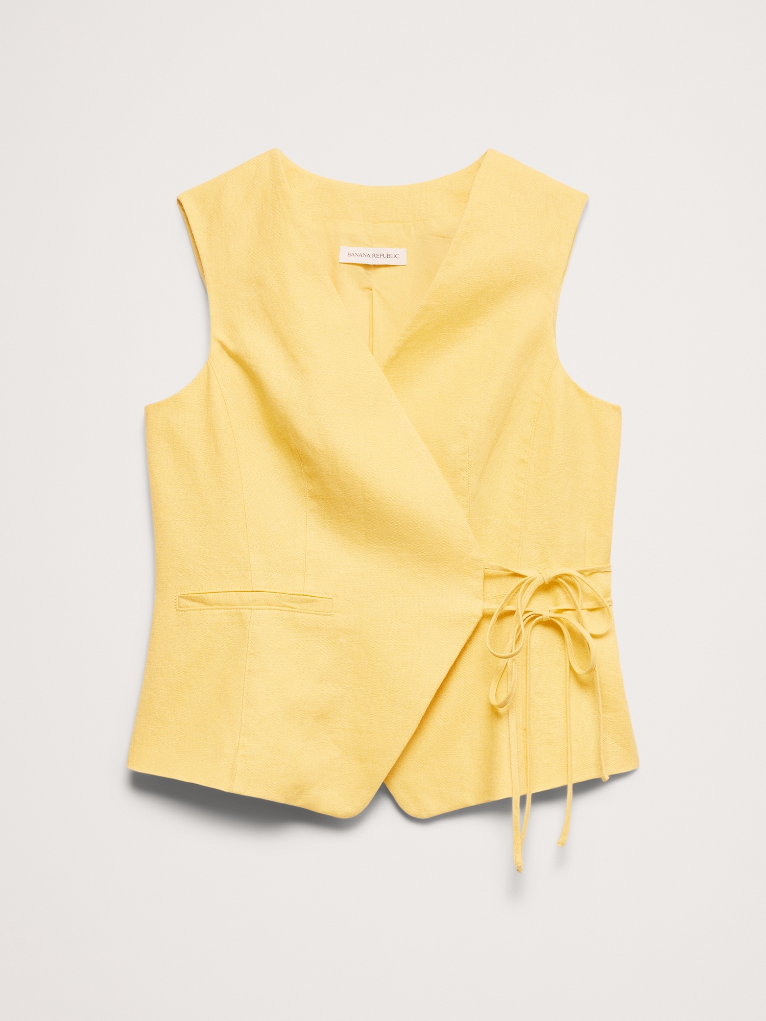 Image number 5 showing, Linen Wrap Vest