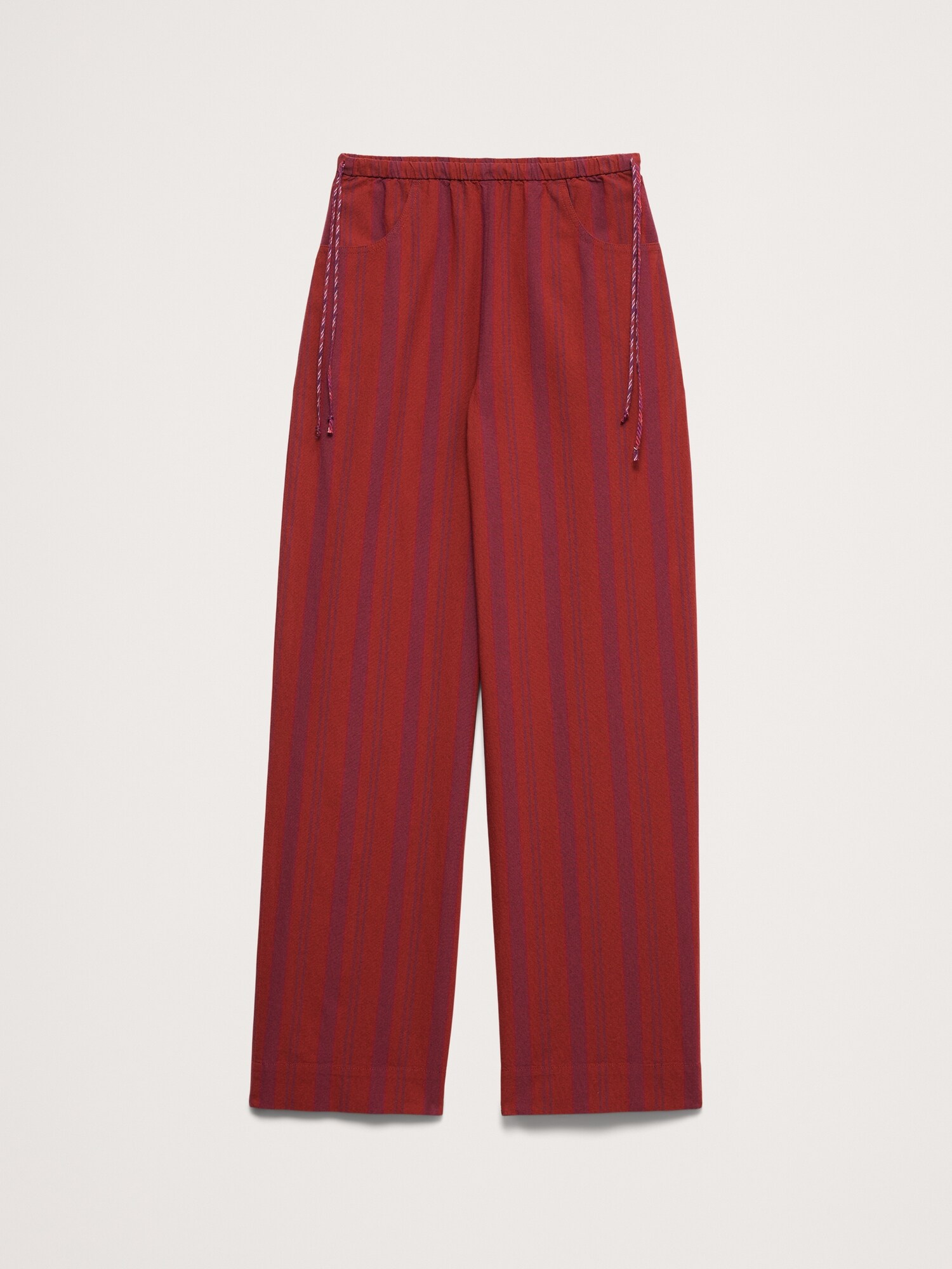L'image numéro 5 présente Pantalon à taille extensible à nouer sur le côté en coton
