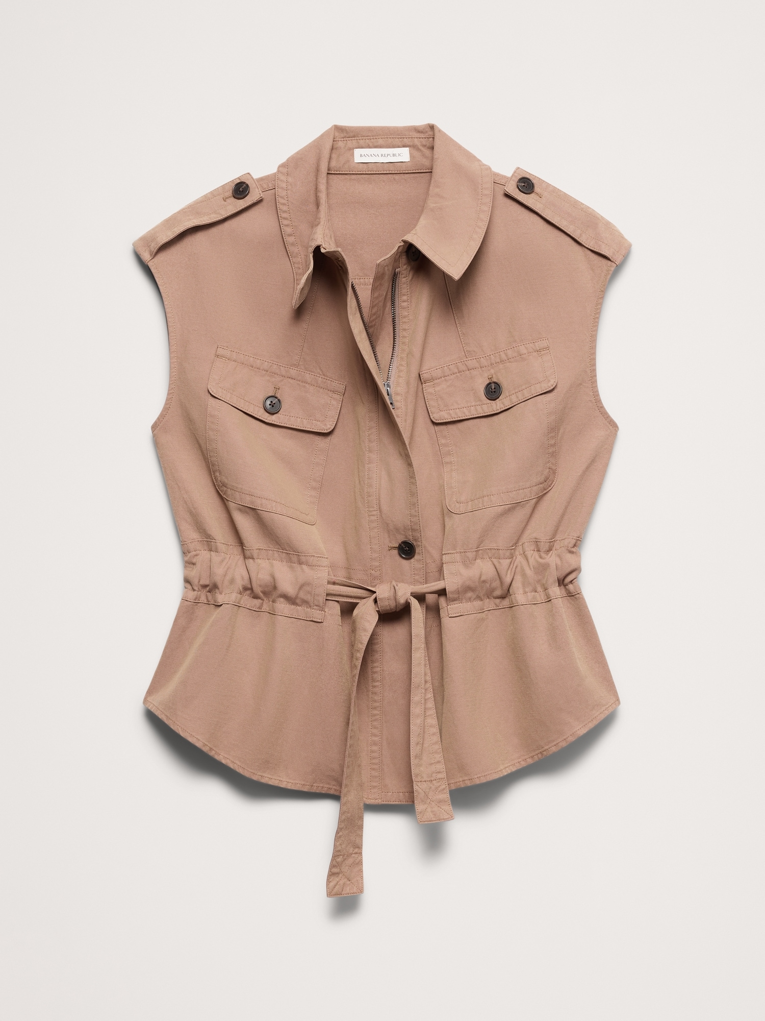 L'image numéro 5 présente Veste utilitaire en TENCEL™, coton et lin