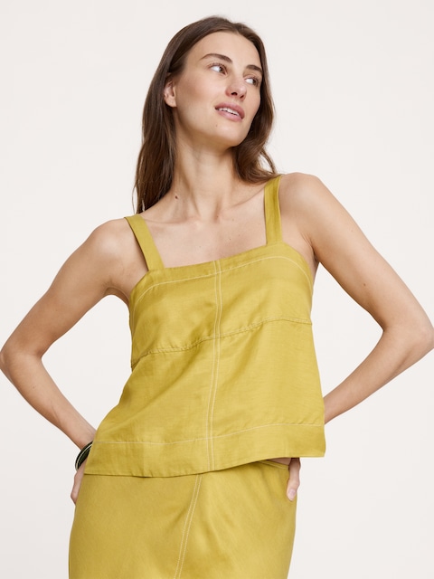 CAMISOLE EN LIN ET VISCOSE