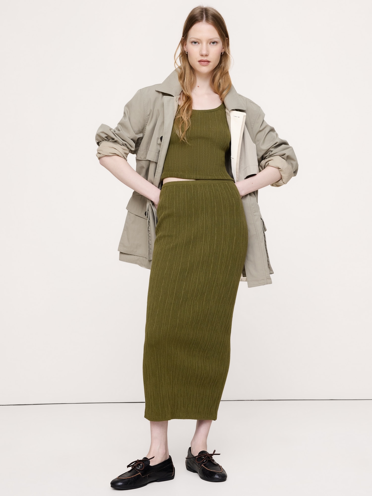 Image number 5 showing, Crinkle Knit Maxi Skirt