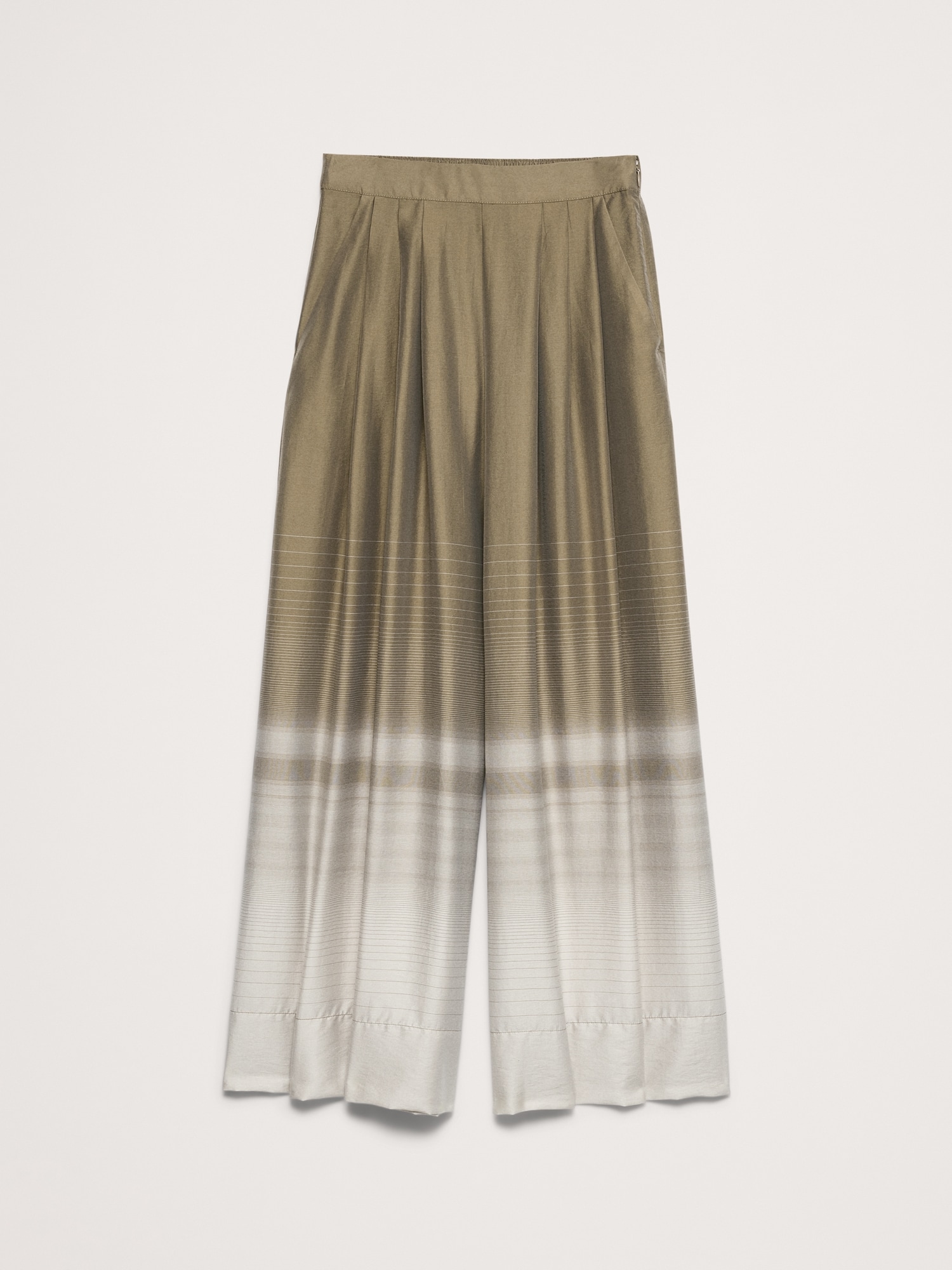L'image numéro 5 présente Pantalon-jupe à taille haute et jambe large en TENCEL™ et nylon