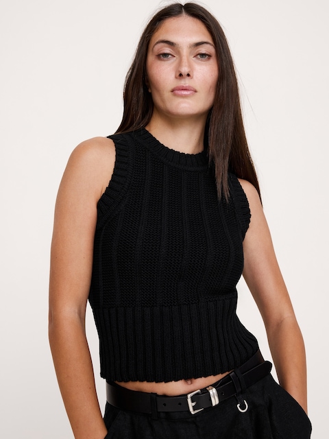 CAMISOLE EN TRICOT DE COTON ÉPAIS