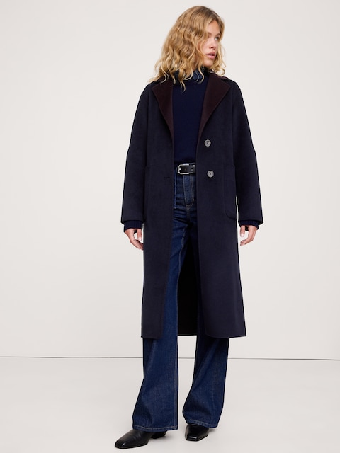 MANTEAU EN TISSU DOUBLE FACE