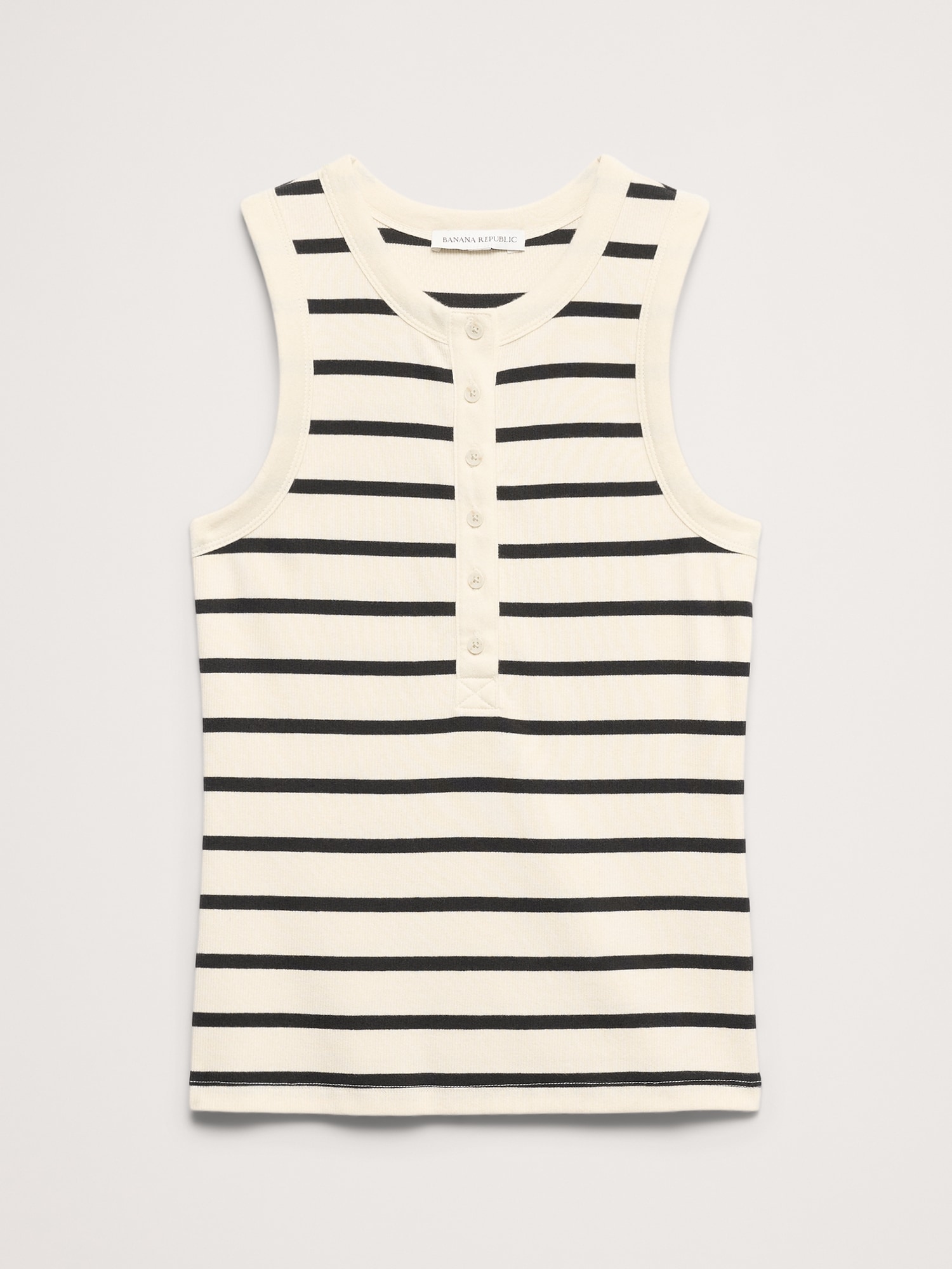 Image number 4 showing, Ribbed Henley Tank