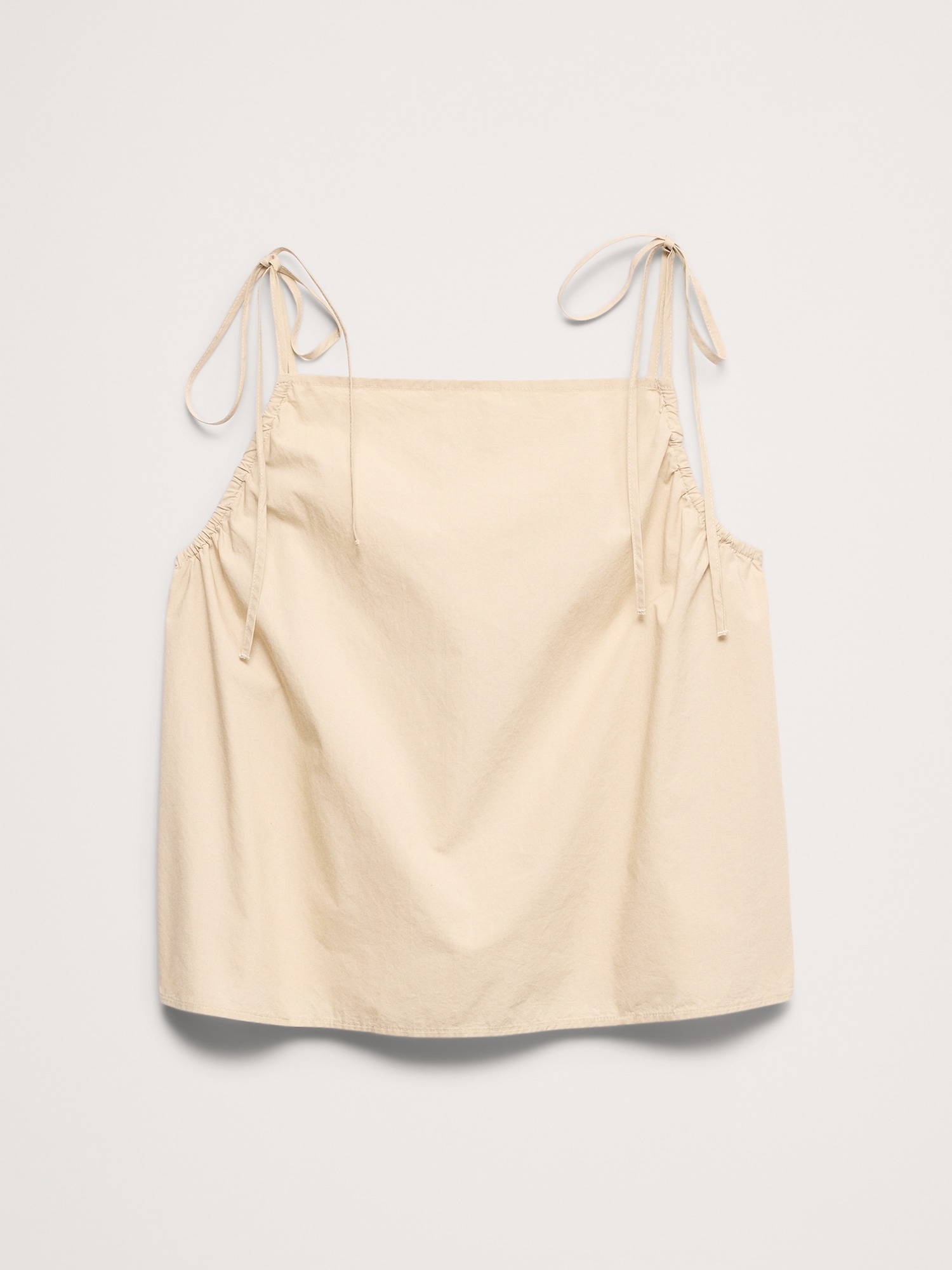 Cotton Poplin Tie-Strap Tank