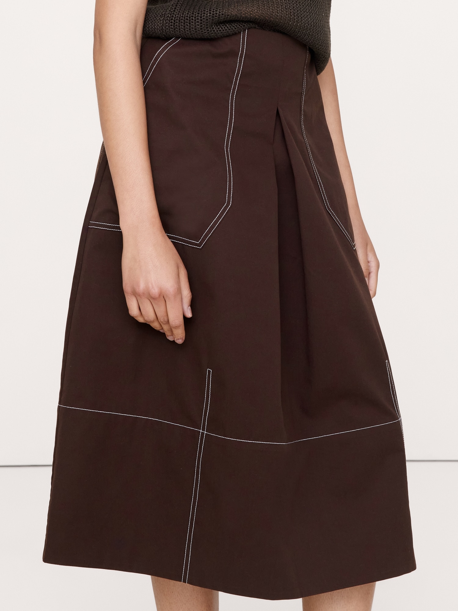 Image number 3 showing, Barrel Midi Skirt