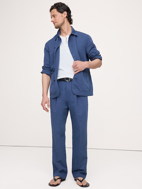 PANTALON EN LIN ET COTON ITALIEN PLISSÉ RETOUR AUX ARCHIVES