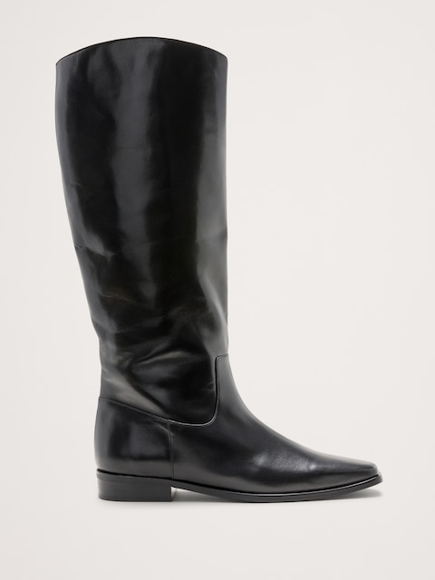 BOTTE CAVALIÈRE EN CUIR ITALIEN