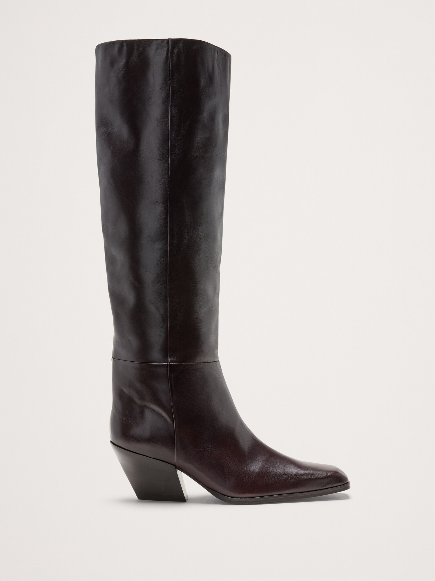 Italian Leather Knee-High Boot